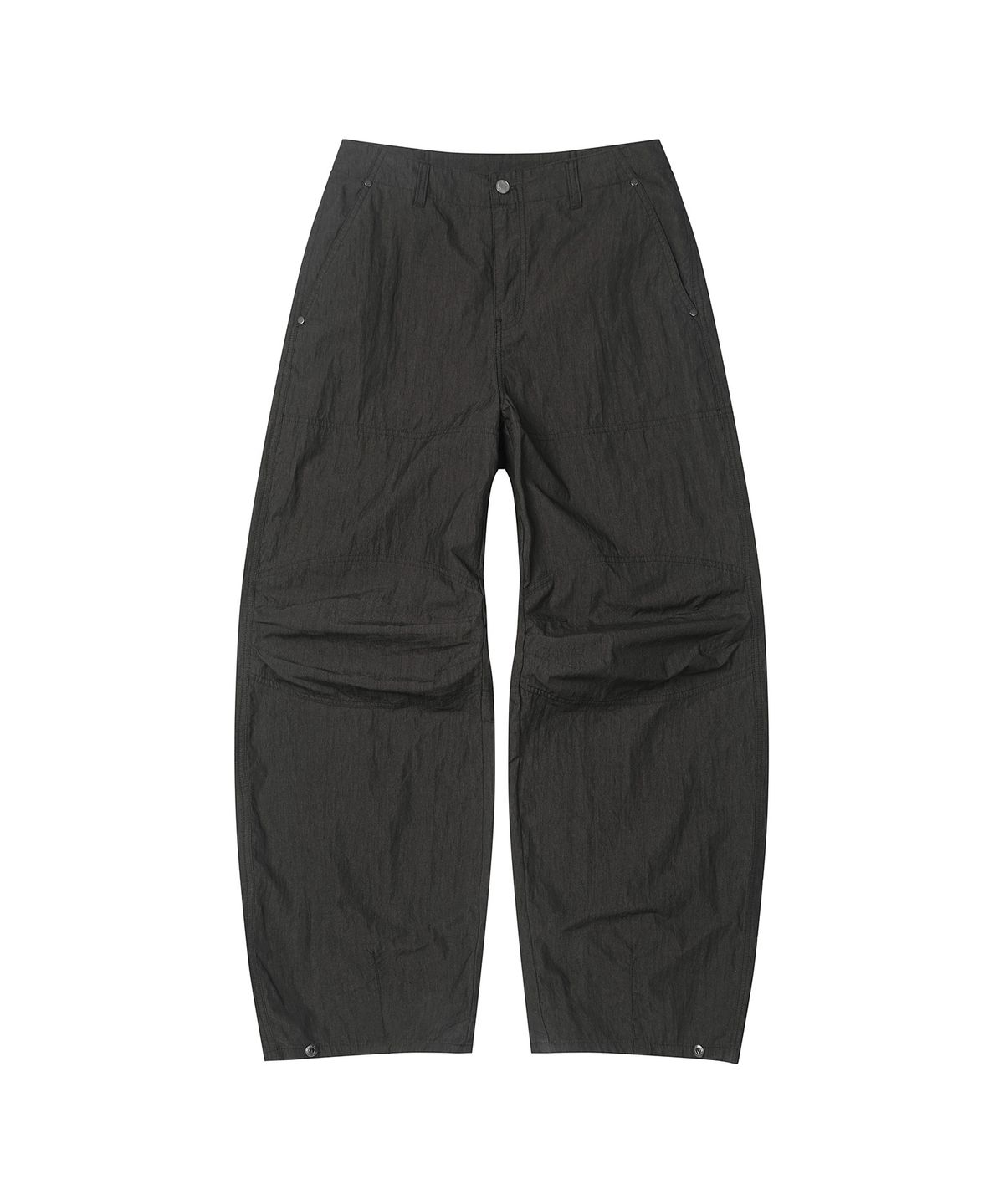 세컨모놀로그(SECONDMONO) Pigment Double Knee Wide Pants [CHARCOAL]_SEPT087CHARCOAL
