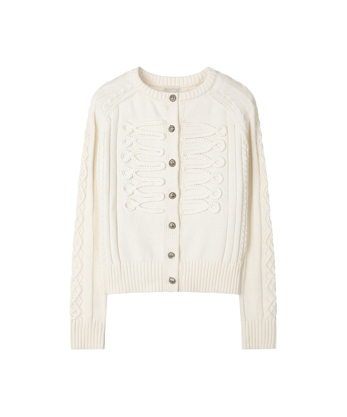 세컨모놀로그(SECONDMONO) Napoleon Frog Cardigan [IVORY]_SEWCD010IVORY