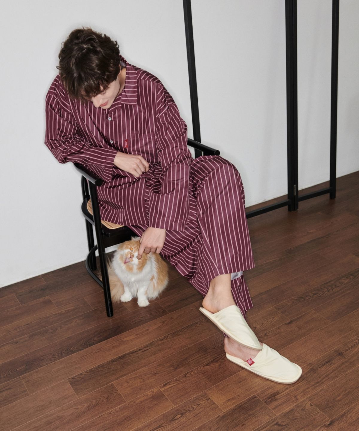 댄스온더플로어(DANCEONTHEFLOOR) Furless pajamas 퍼리스 파자마[Long] - 스트라이프(11color 4size)