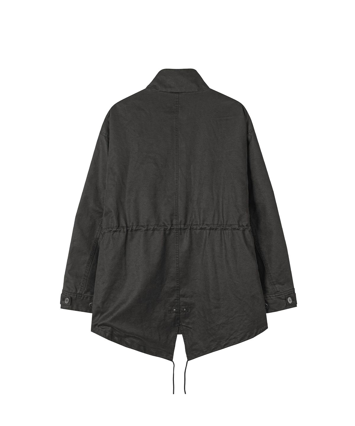 세컨모놀로그(SECONDMONO) Waxed Fishtail Field Jacket [CHARCOAL]_SEJK038CHARCOAL