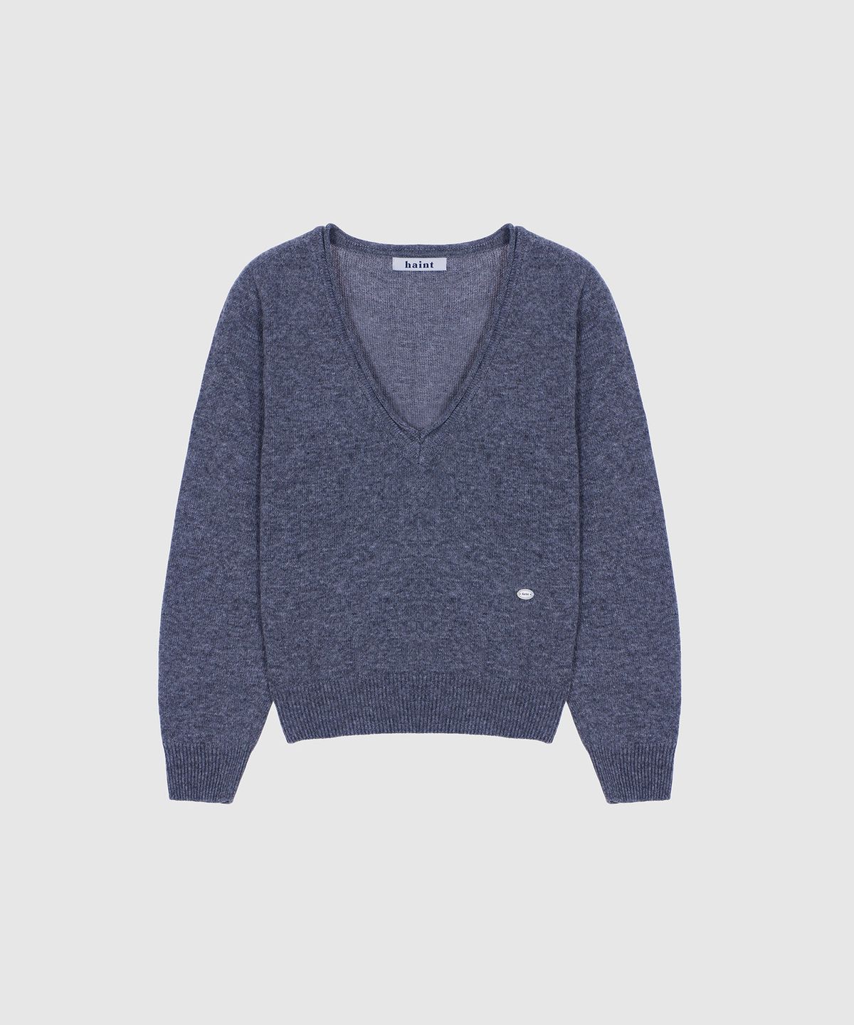 헤인트(HAINT) ORVET DEEP V-NECK KNIT_GRAY