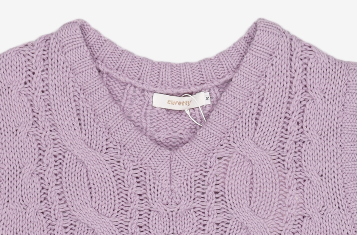 큐리티(CURETTY) C BASIC CABLE KNIT VEST S
