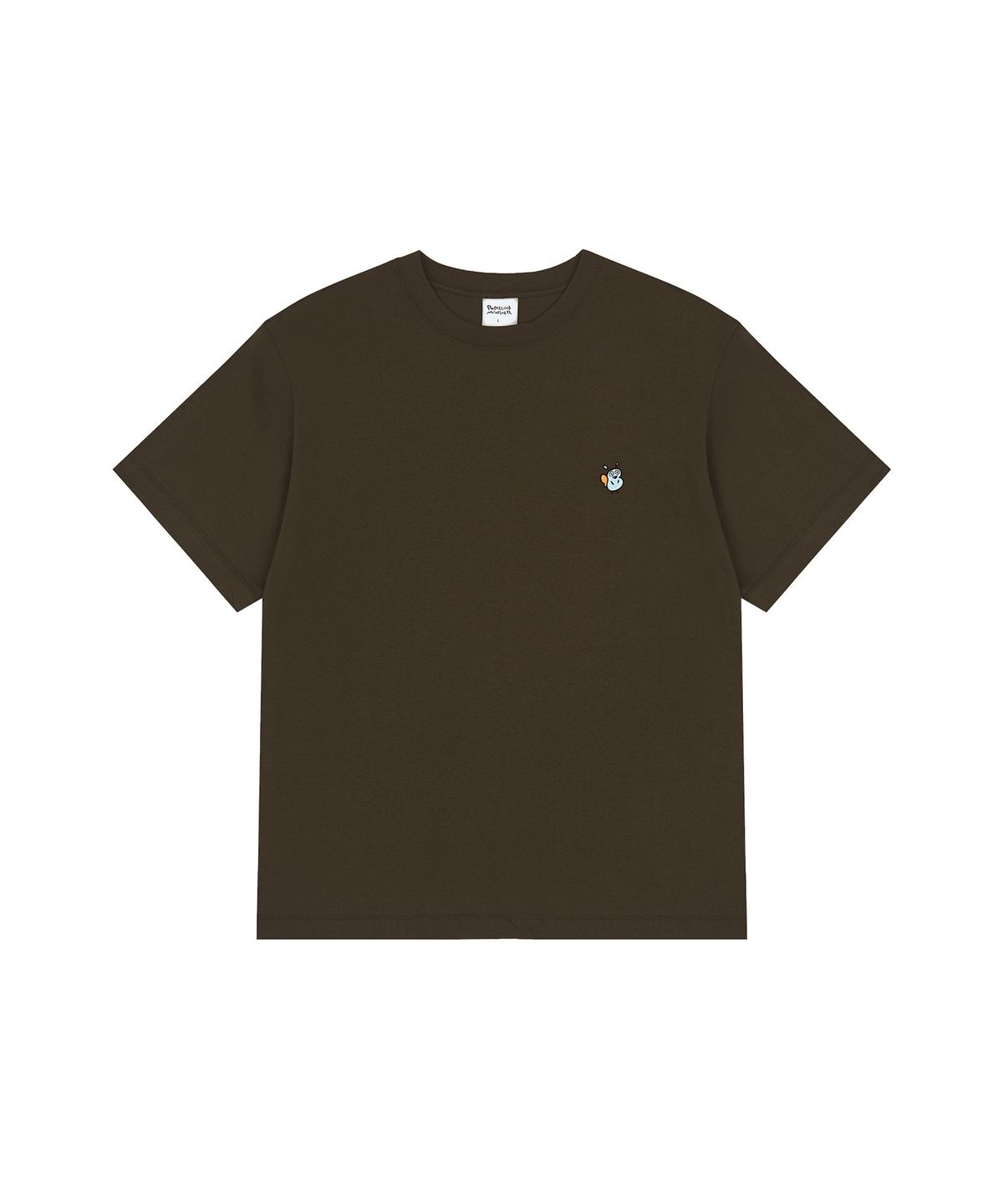 빠삐용 몬스터(PAPILLON MONSTER) S/S PAPI Emb Regular T-shirt_Brown