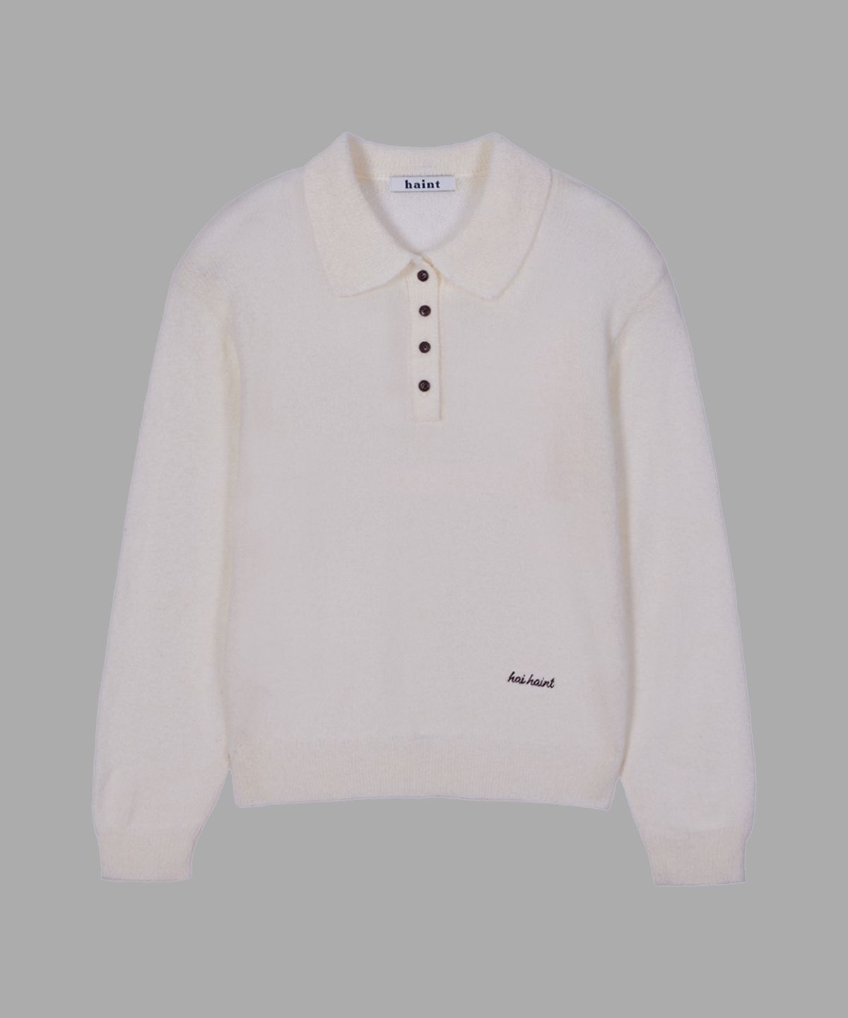 헤인트(HAINT) LUME SOFT COLLAR KNIT TOP 2COL_IVORY