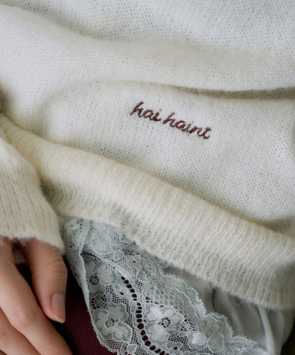 헤인트(HAINT) LUME SOFT COLLAR KNIT TOP 2COL_IVORY