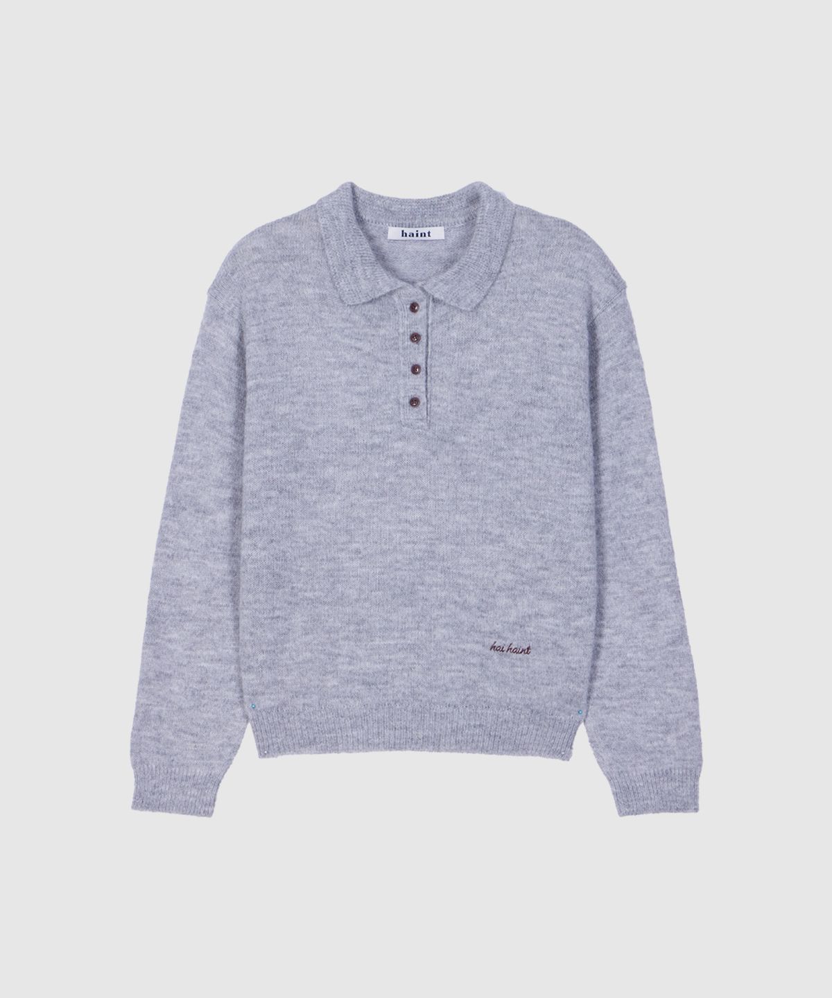 헤인트(HAINT) LUME SOFT COLLAR KNIT TOP 2COL_GARY