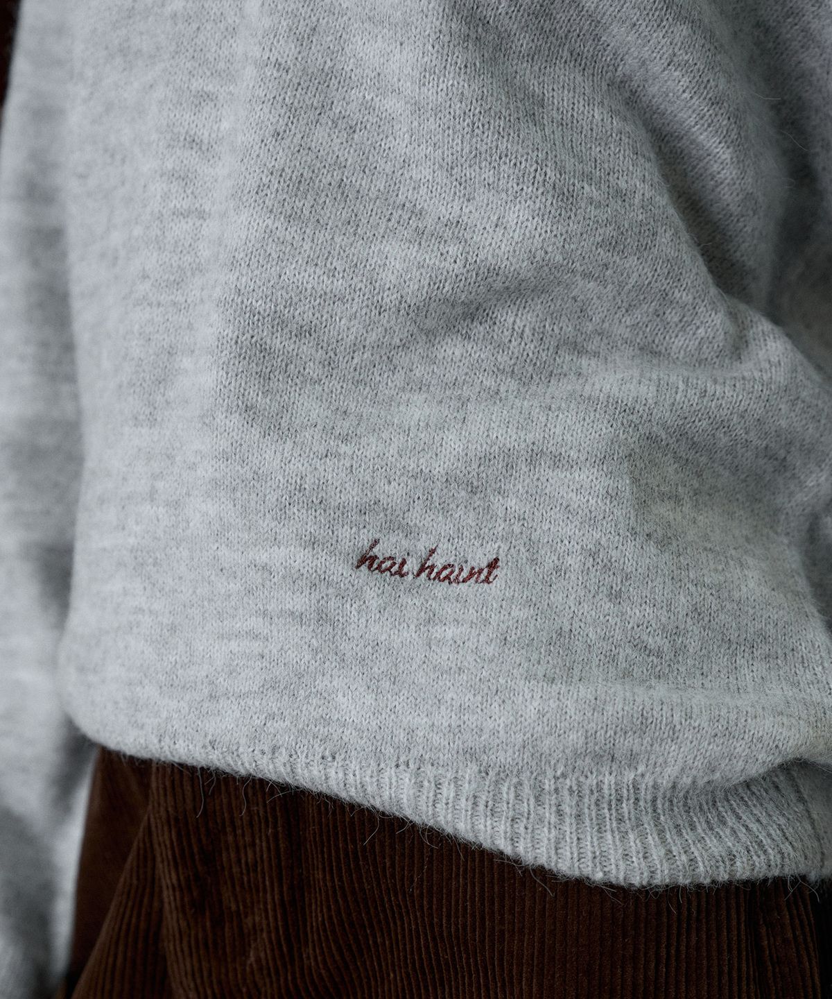 헤인트(HAINT) LUME SOFT COLLAR KNIT TOP 2COL_GARY