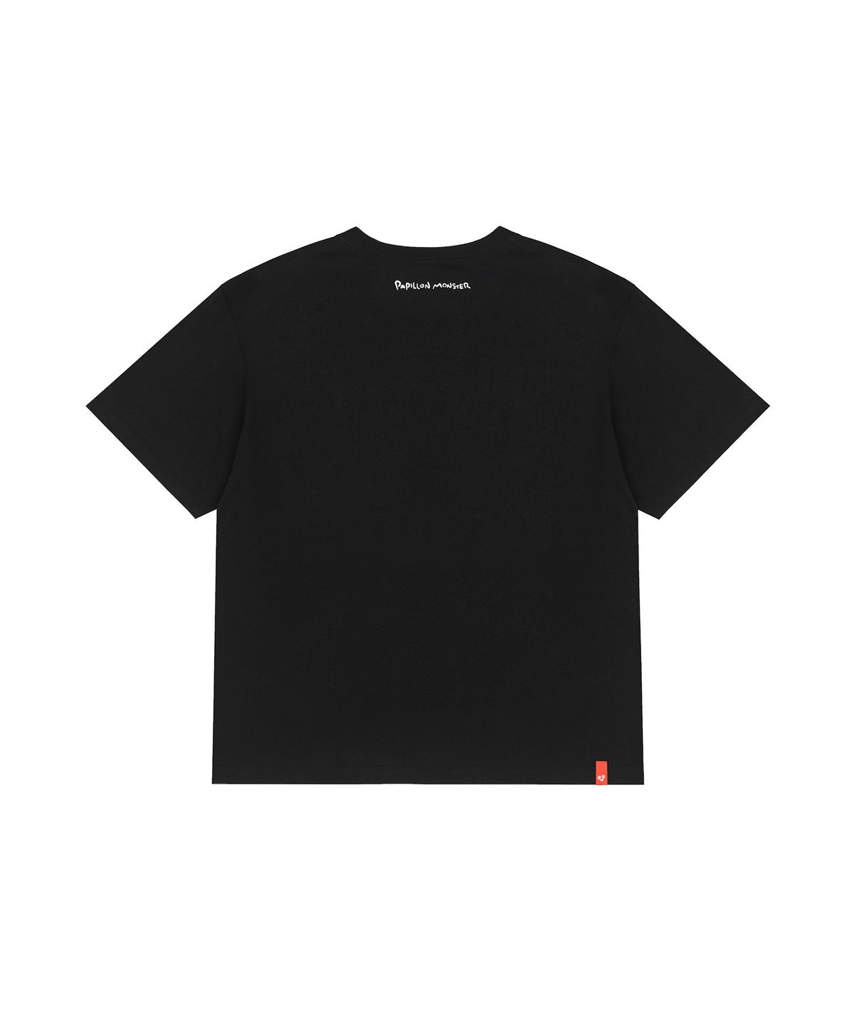 빠삐용 몬스터(PAPILLON MONSTER) S/S PAPI Emb Crop fit T-shirt_Black