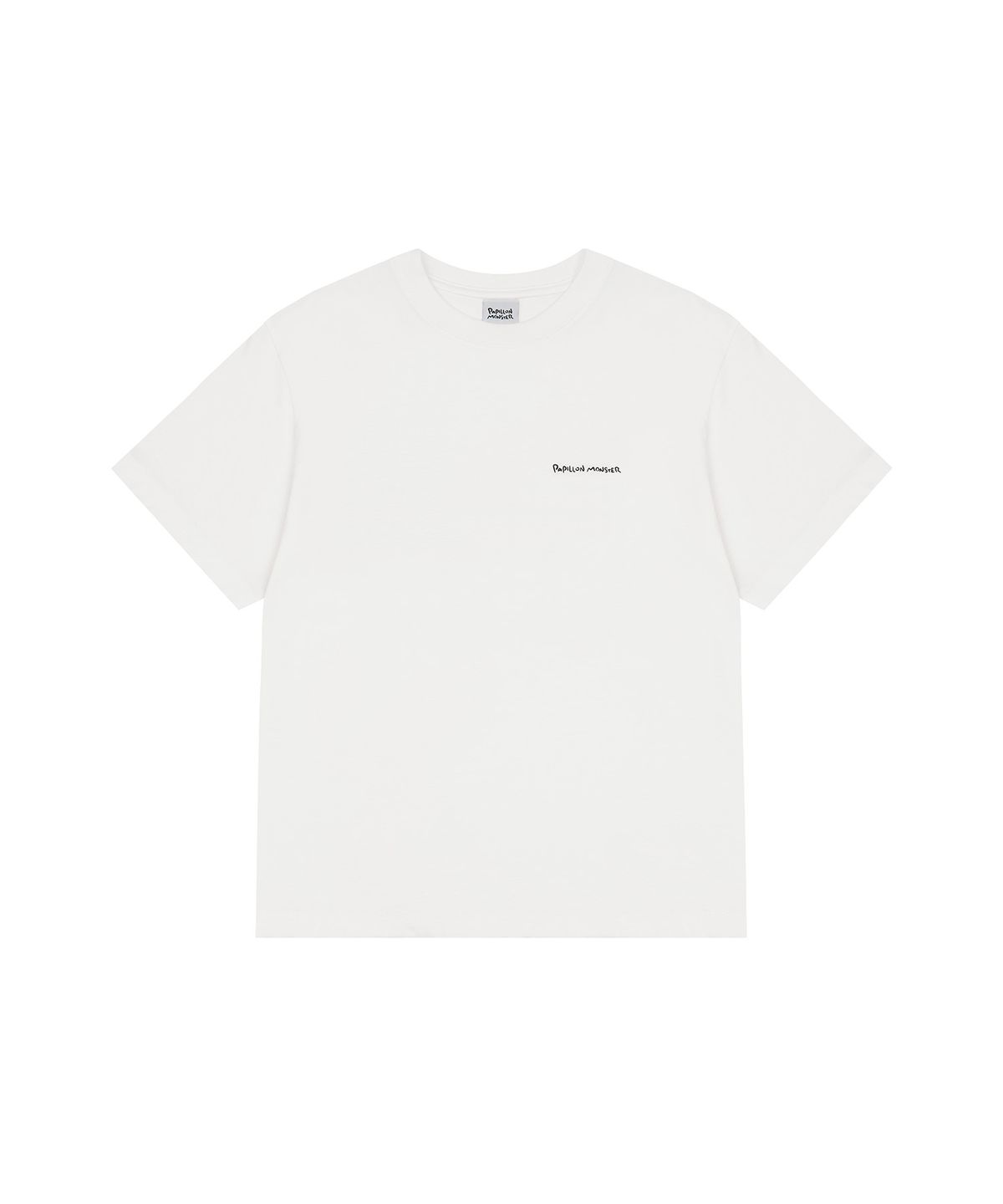 빠삐용 몬스터(PAPILLON MONSTER) S/S PAPI Zigzag Loose T-shirt_White
