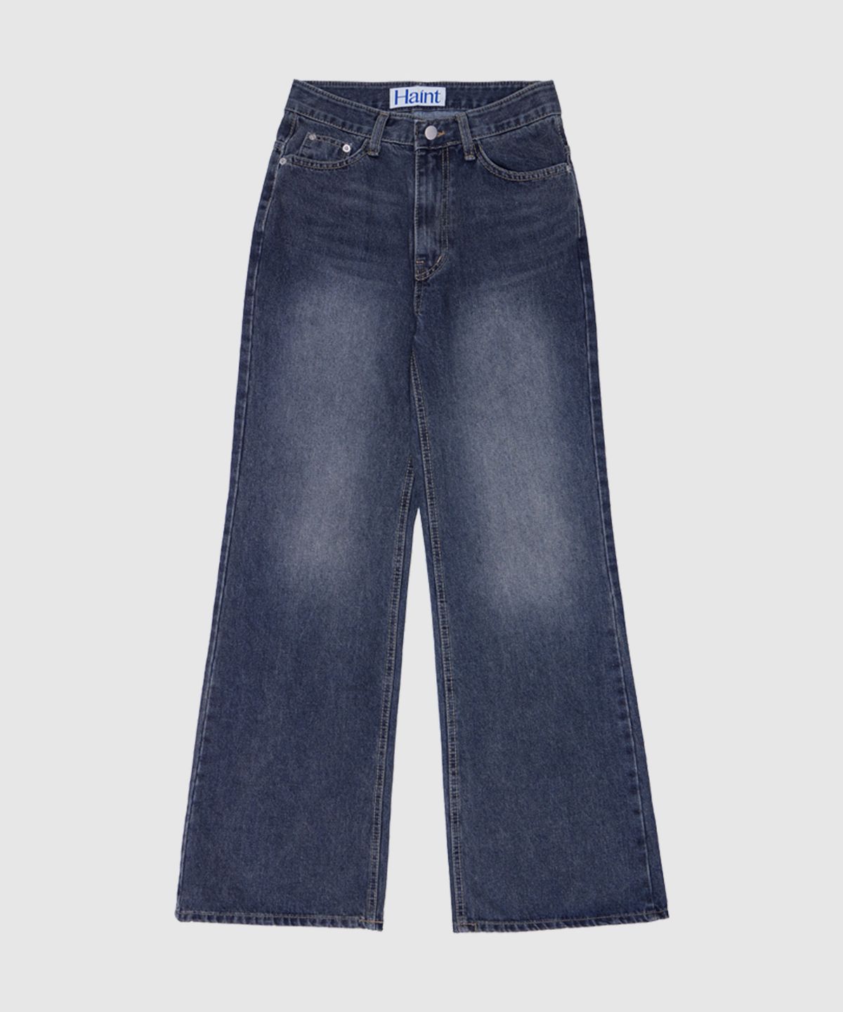 헤인트(HAINT) AUVIN VINTAGE WASHED WIDE BOOTCUT DENIM 2COL_DARK BLUE