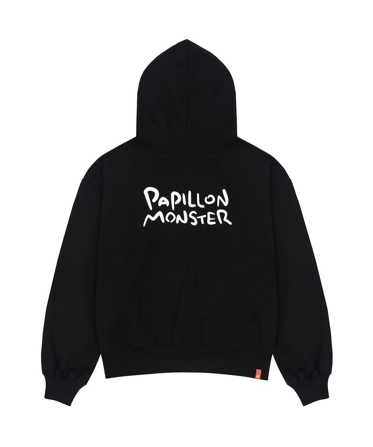 빠삐용 몬스터(PAPILLON MONSTER) L/S PAPI Emb Regular Hoodie zip-up_Black