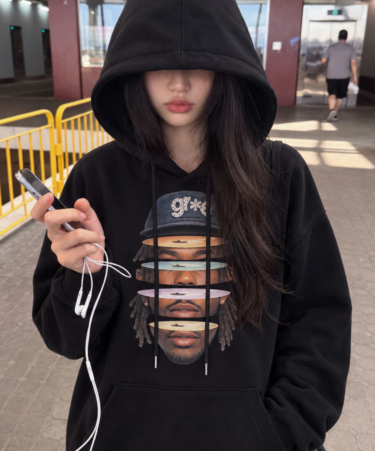 그레이버 오디너리(GRAVER ORDINARY) [ODNR UNISEX]Face Grae 후드티_4color