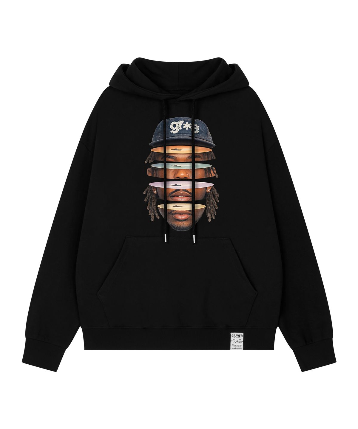그레이버 오디너리(GRAVER ORDINARY) [ODNR UNISEX]Face Grae 후드티_Gray