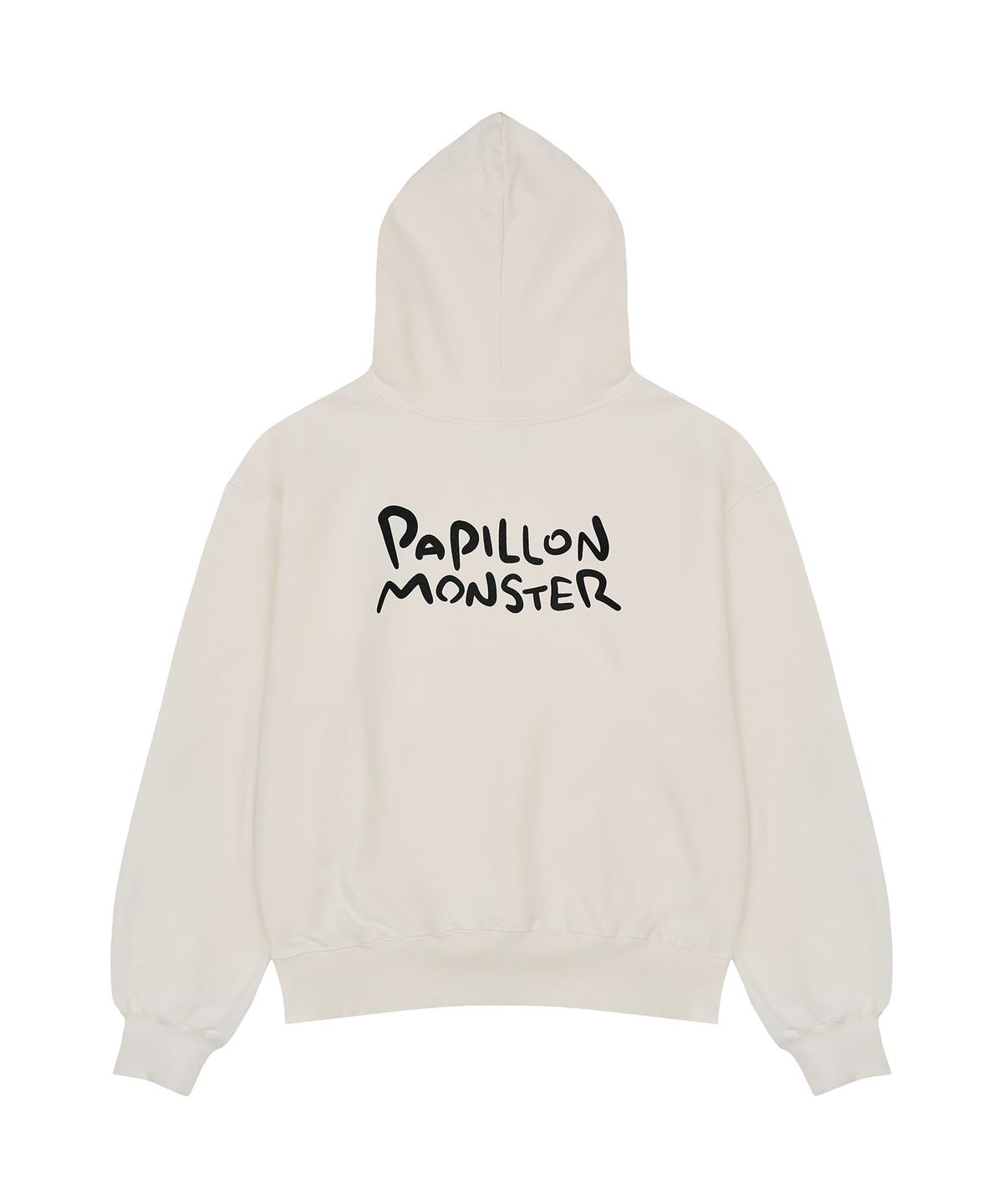 빠삐용 몬스터(PAPILLON MONSTER) L/S PAPI Emb Regular Hoody_Ivory