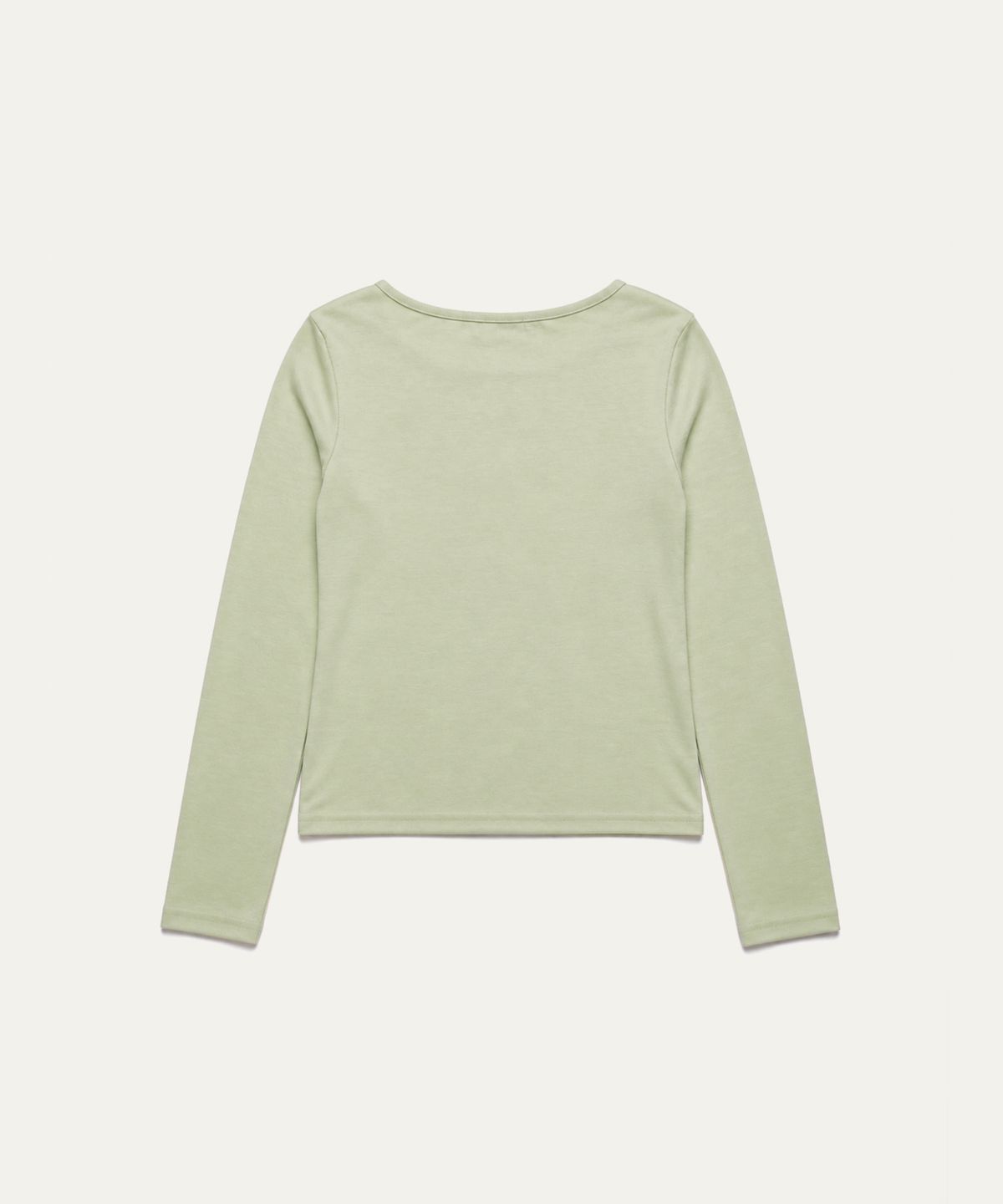 톤드(TONED) Henley neck long sleeve t-shirt (light green)