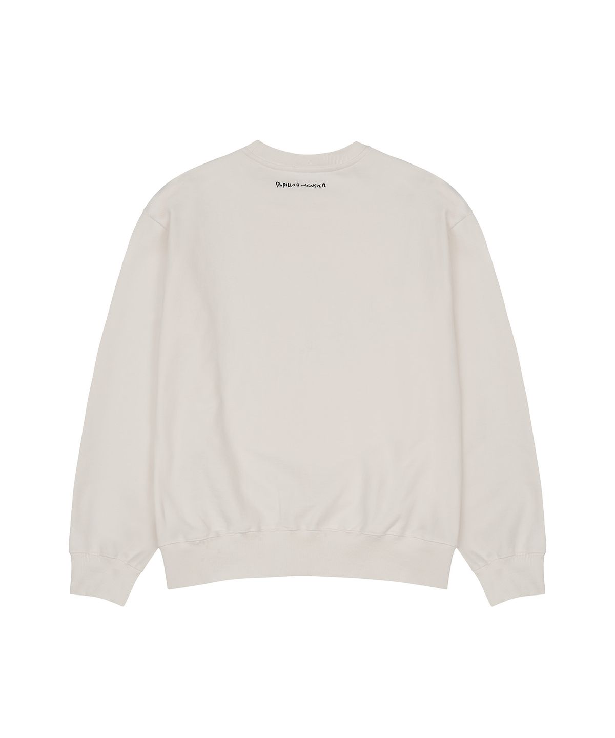 빠삐용 몬스터(PAPILLON MONSTER) L/S Big PAPI Print Sweatshirt_Ivory