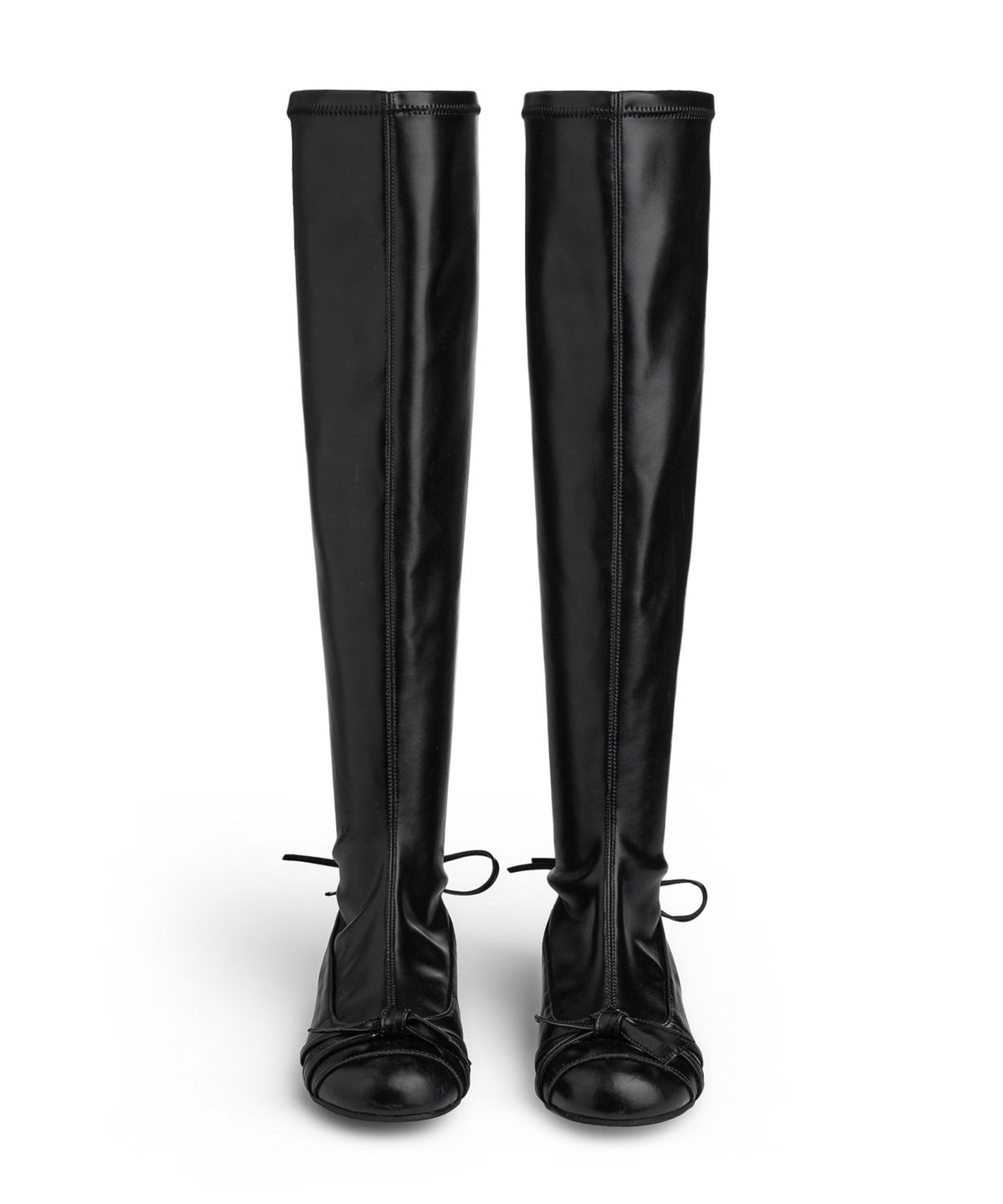 다이닛(DEINET) SPAN RIBBON LONG BOOTS IN BLACK