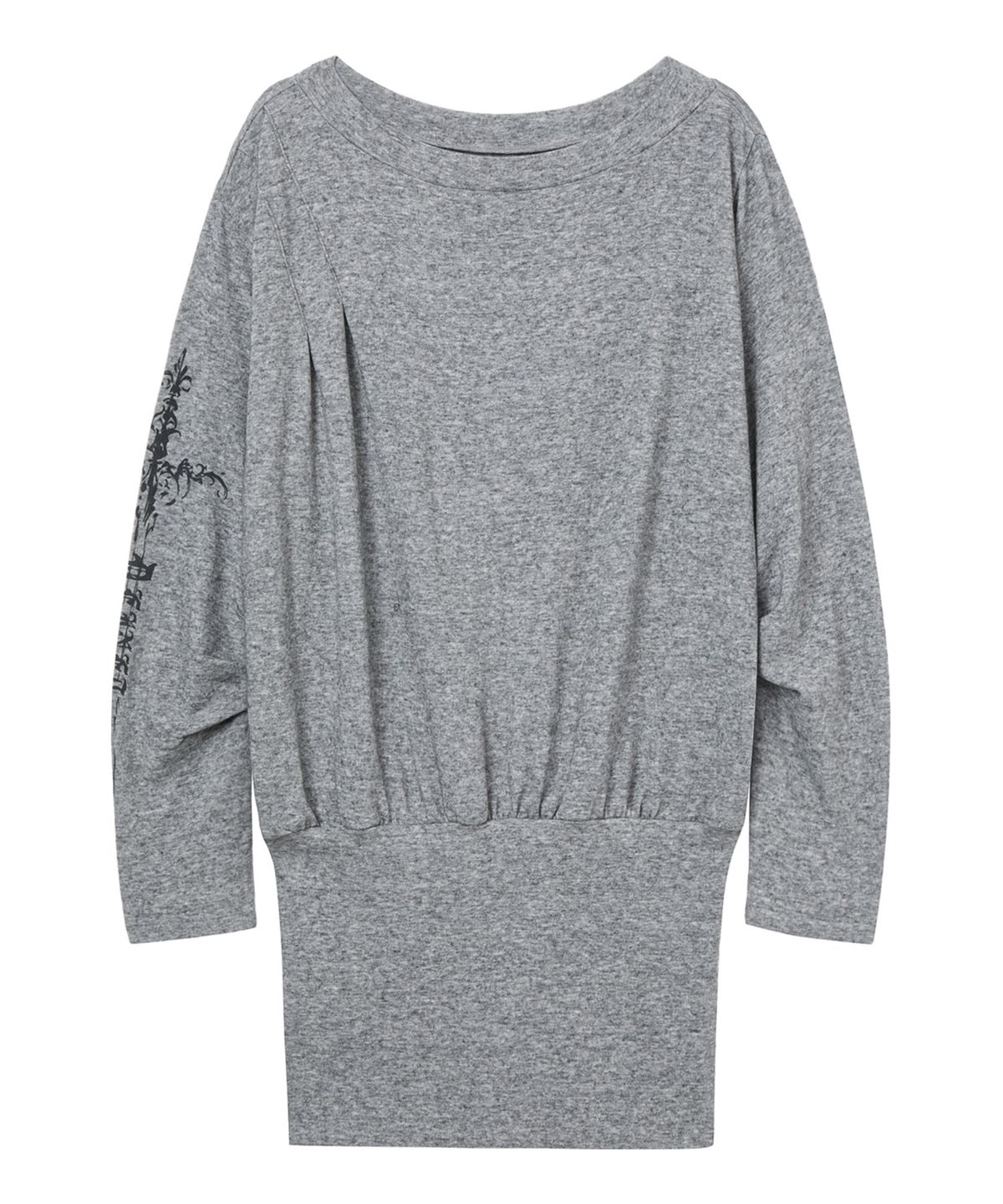 다이닛(DEINET) ANGEL OFF-SHOULDER DRESS IN MELANGE GREY