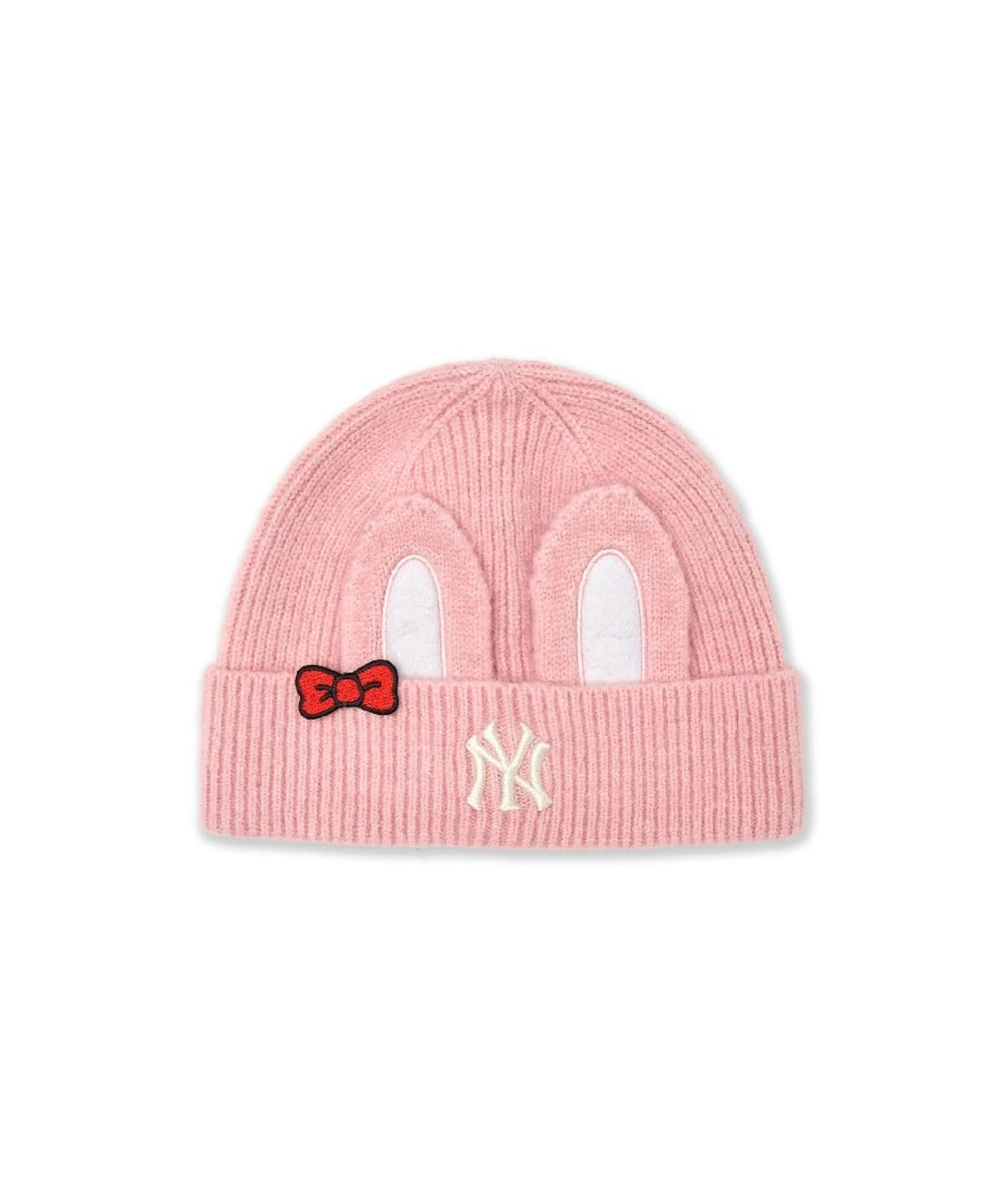 엠엘비 키즈(MLB KIDS) 메가베어 프렌즈 이어플랩비니&장갑 세트 NY (Pink)