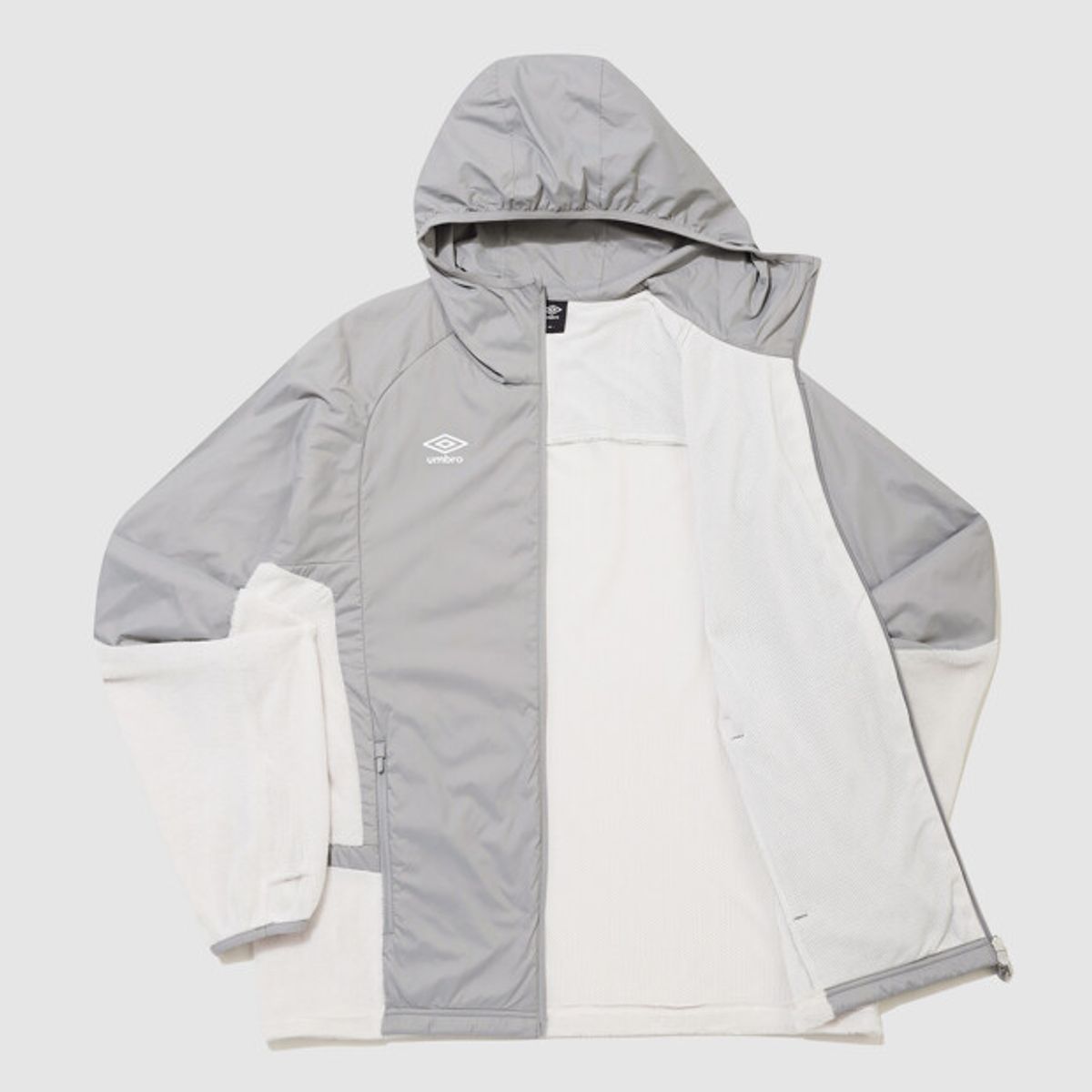 엄브로(UMBRO) 에어리움 경량 플리스 하이브리드 자켓 그레이 UR321SJK93