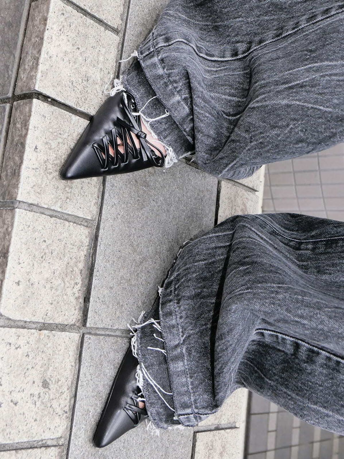포에티시(POETISH) LACE-UP POINTED SLINGBACK AX6SU103_10