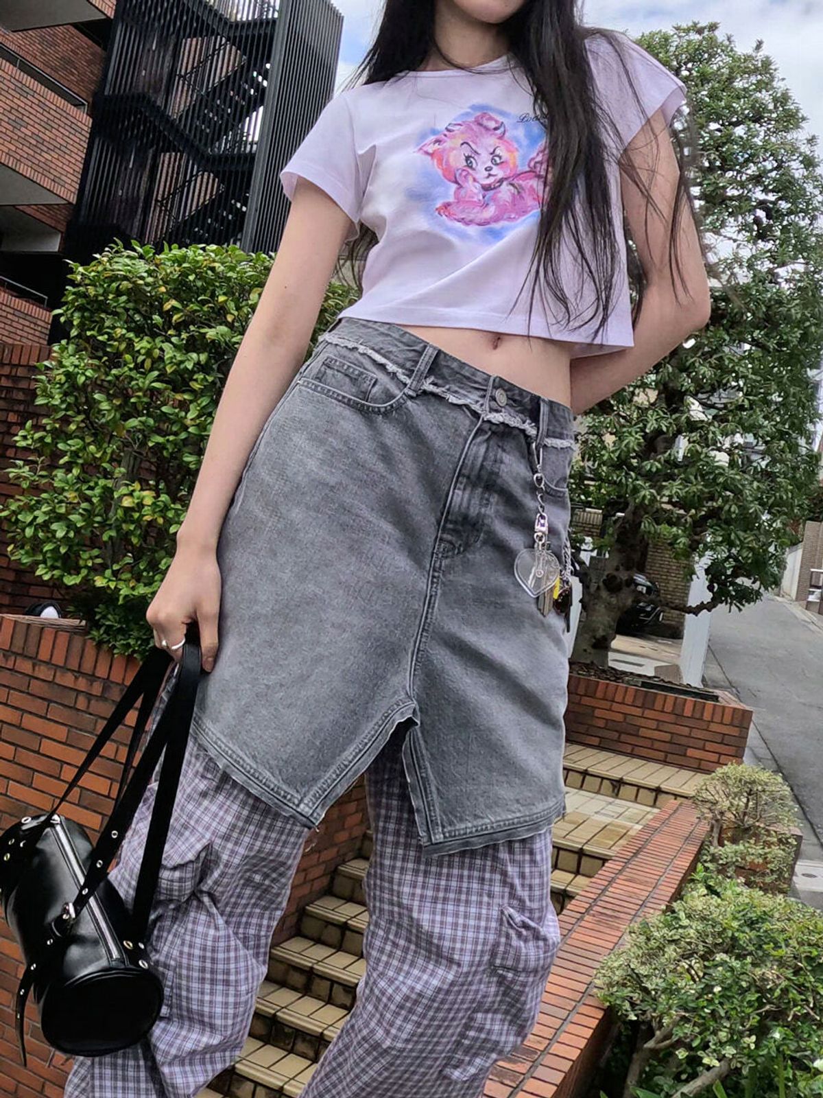 포에티시(POETISH) HI-LOW RAW CUT BRUSHED DENIM SKIRT AJ6SS214_11