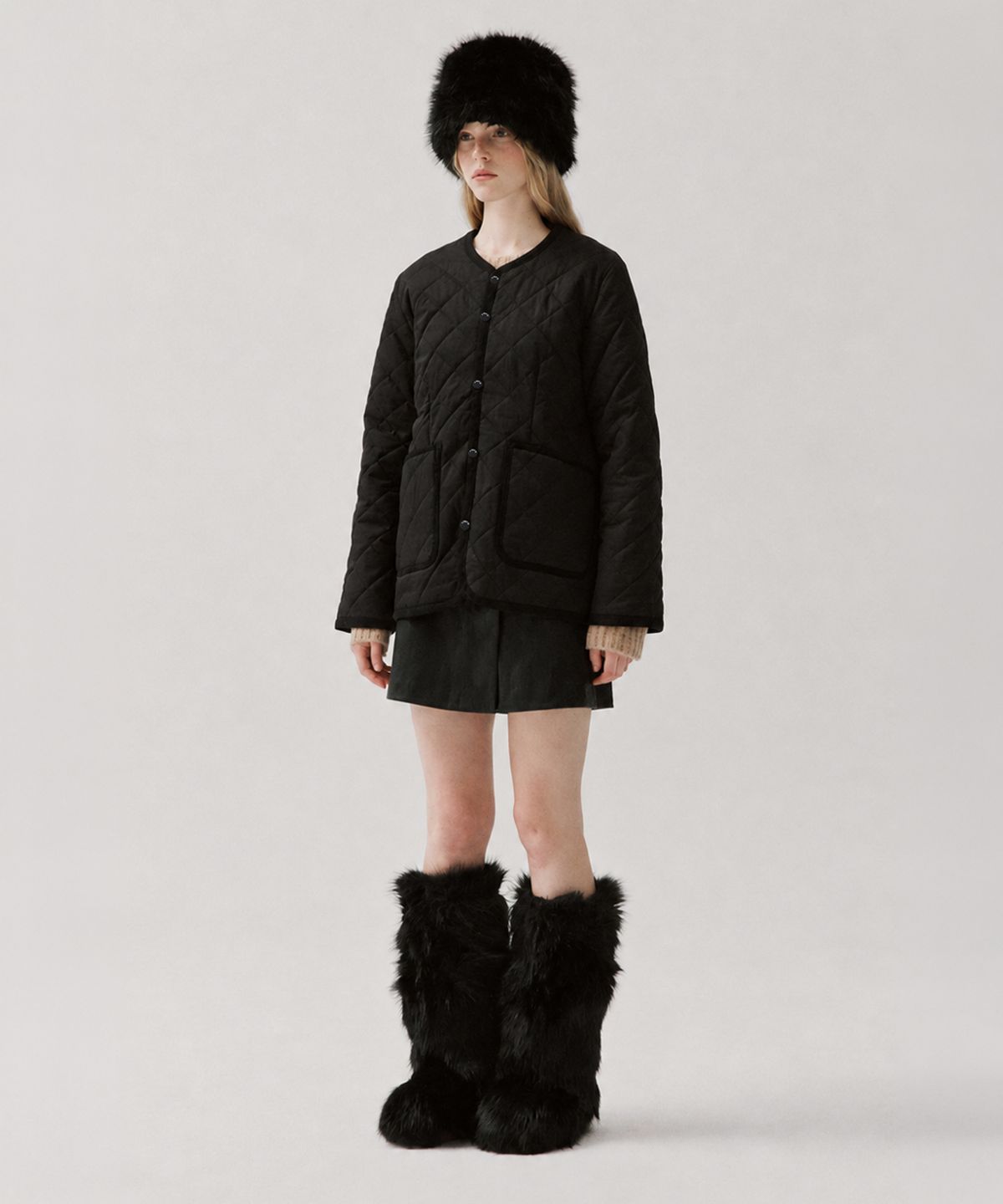 알엠알엔(RMRN) DUAL QUILTED JUMPER_2COLOR