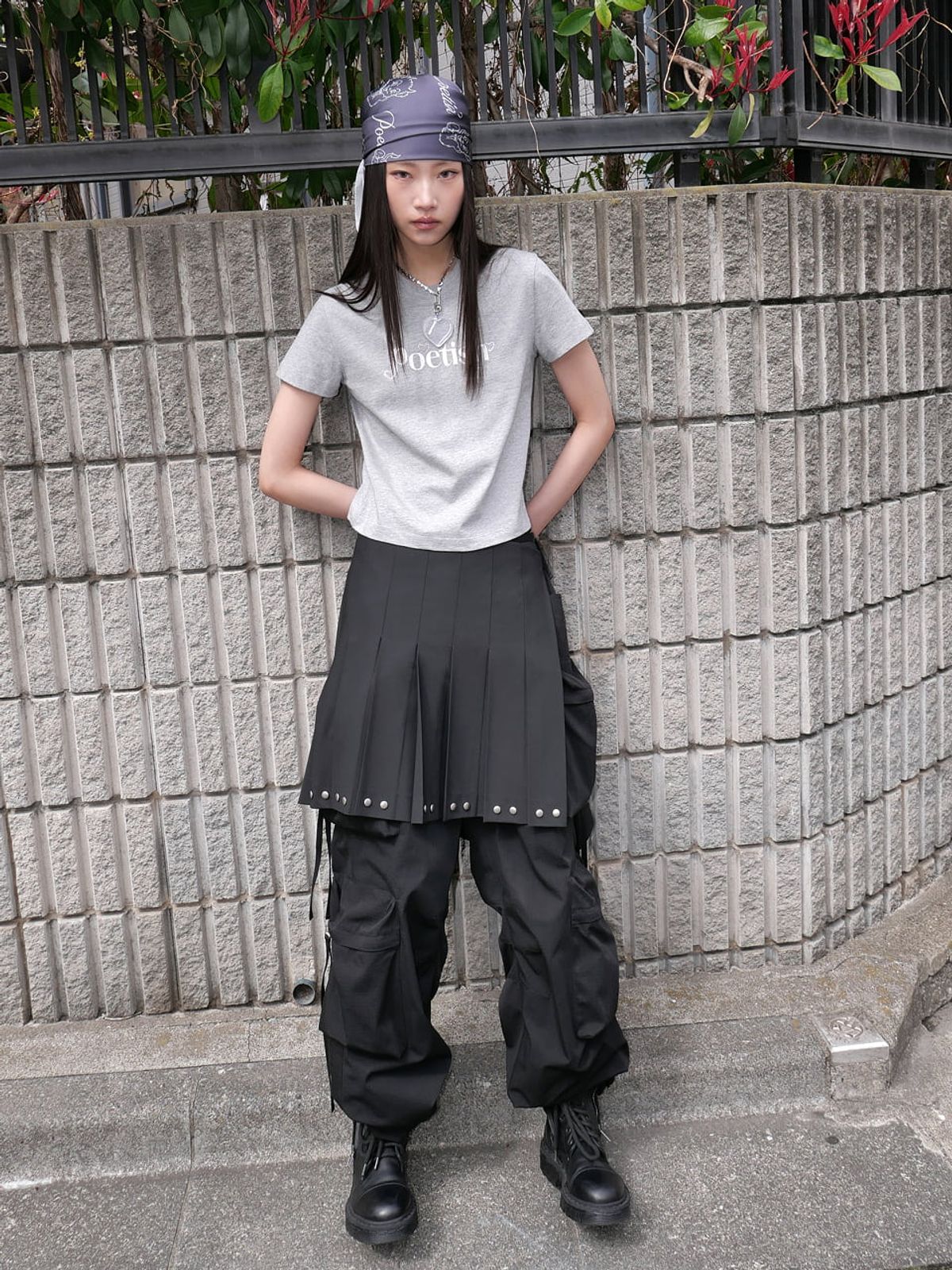 포에티시(POETISH) LOGO CROP T-SHIRT AW6SE210_2color