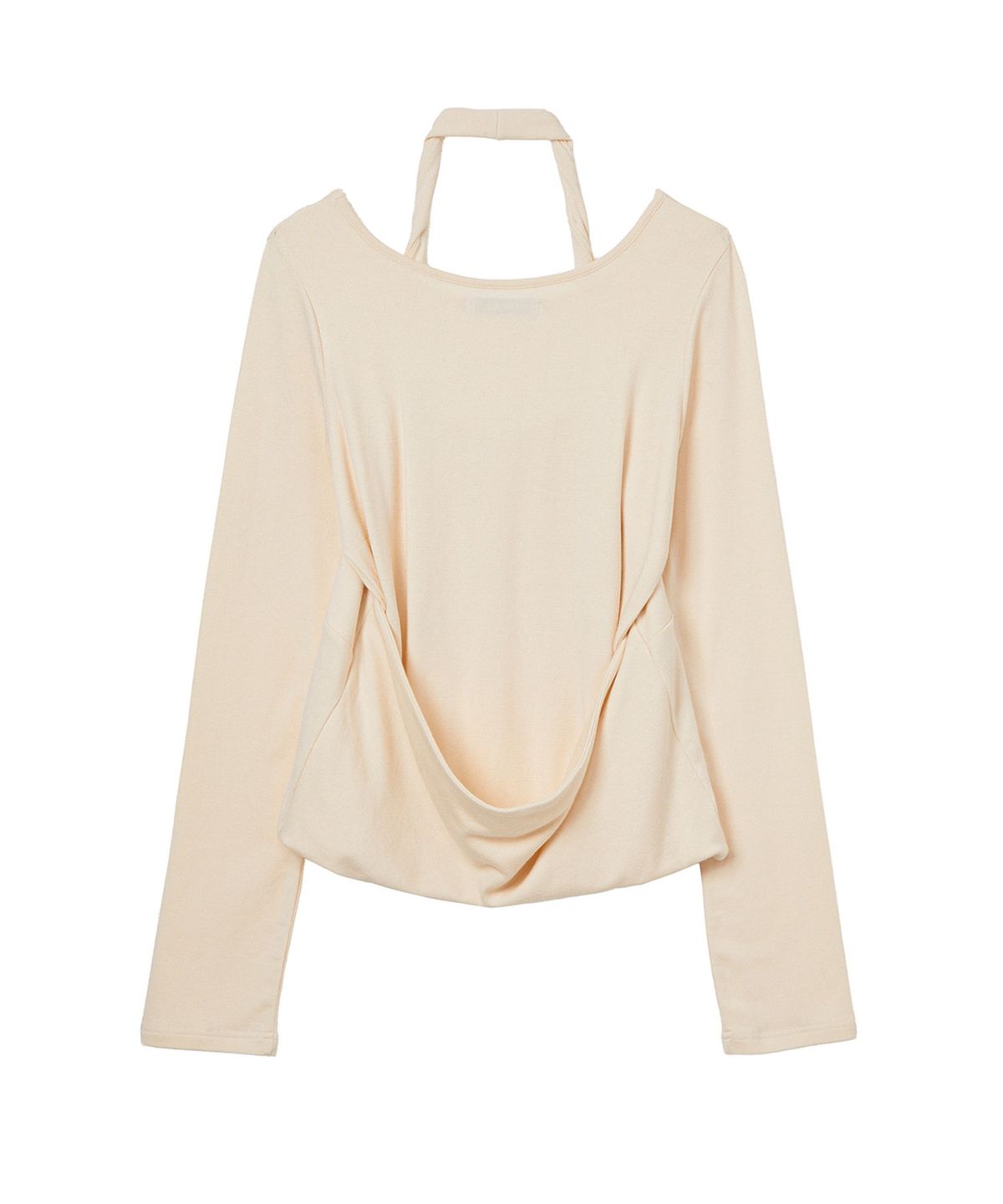 다이닛(DEINET) LAYERED HALTER NECK LONG SLEEVE IN IVORY