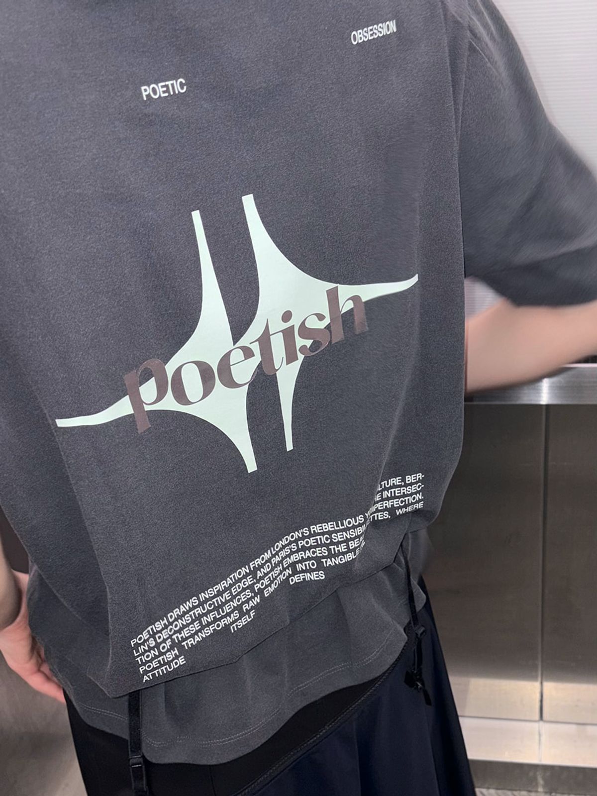 포에티시(POETISH) PIGMENT POETIS LOGO T-SHIRT AW6ME501_2color