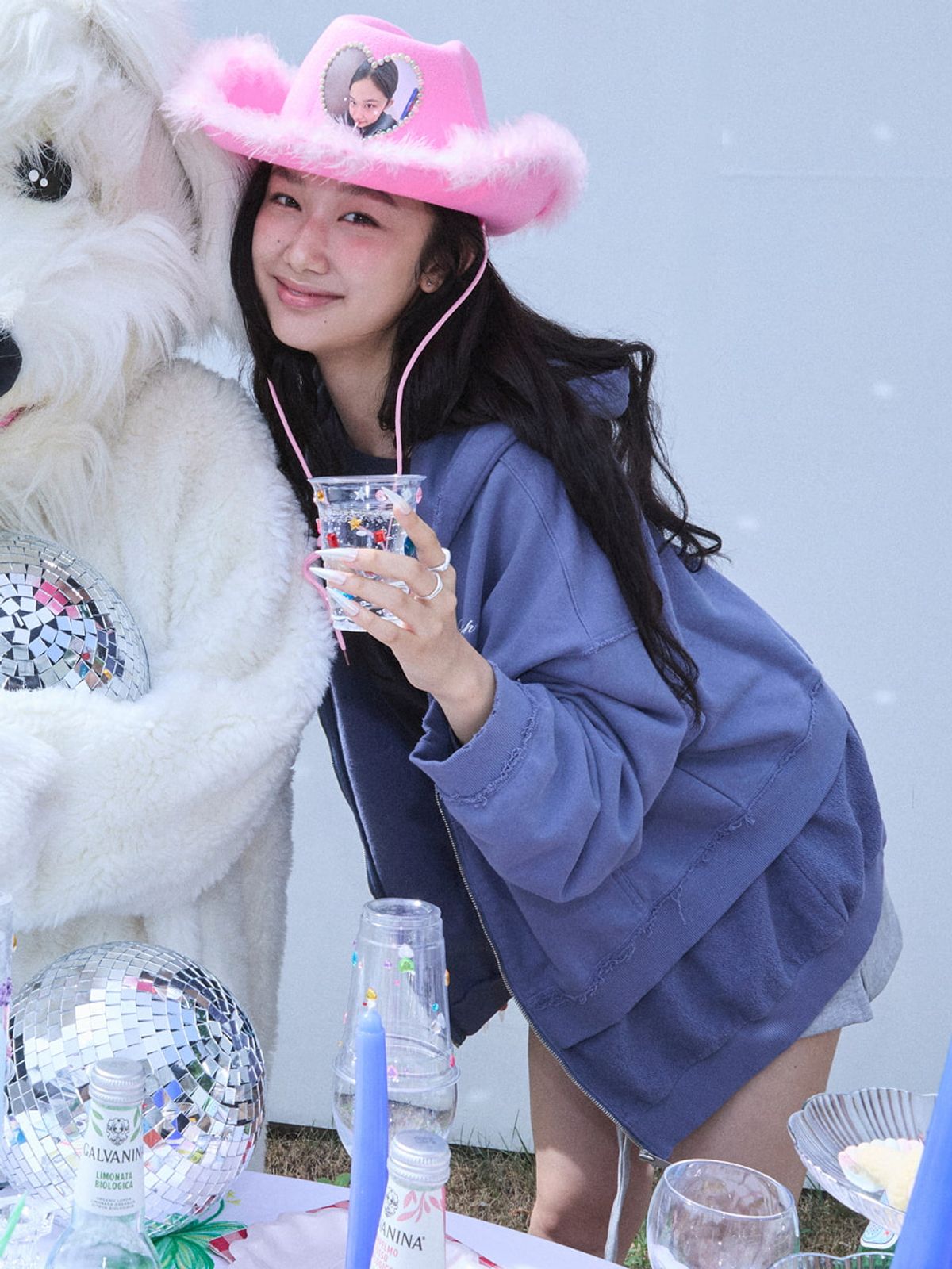 포에티시(POETISH) GARMENT BIO WASHED OVERSIZED ZIP-UP HOODIE AW6AM908_2color