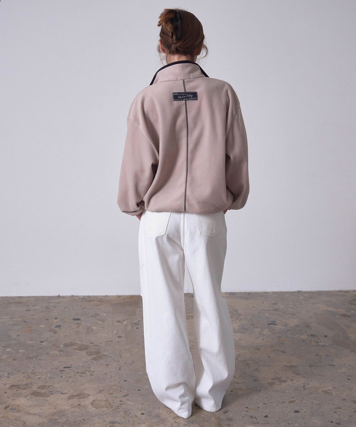 신앤리(SSIN AND LEE) Snooze Half-Zip Fleece Beige