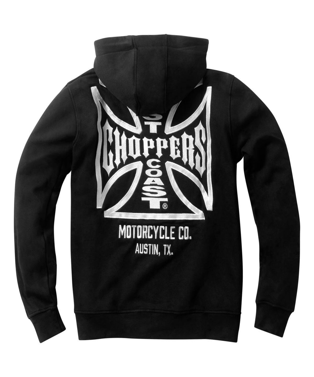 웨스트코스트챠퍼스(WEST COAST CHOPPERS) WCC DOMINATOR EMBROIDERED ZIP HOODY - WHITE