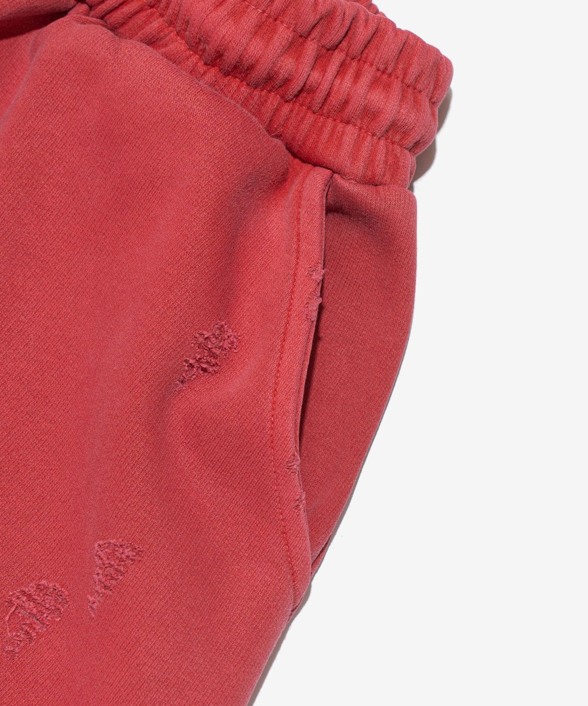 카고브로스 포 우먼(CARGOBROS FOR WOMAN) 빈티지 디스트로이드 피그먼트 조거팬츠 (레드)
