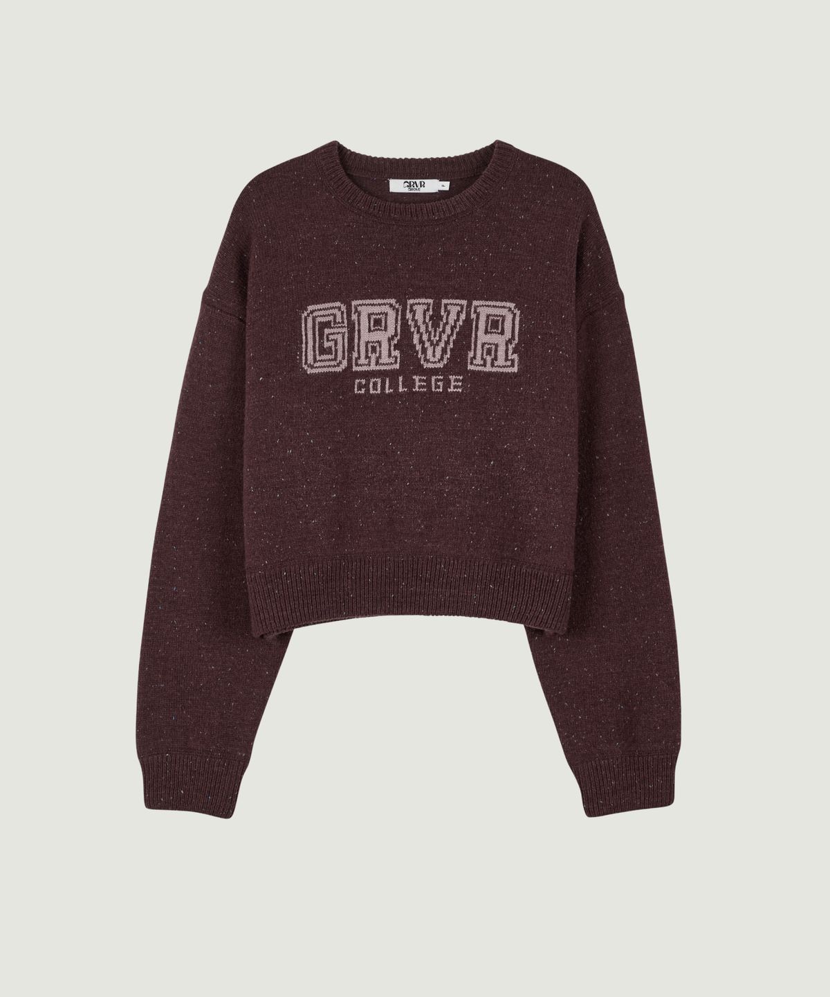 그로브(GROVE) GRVR COLLEGE KNIT (PLUM)