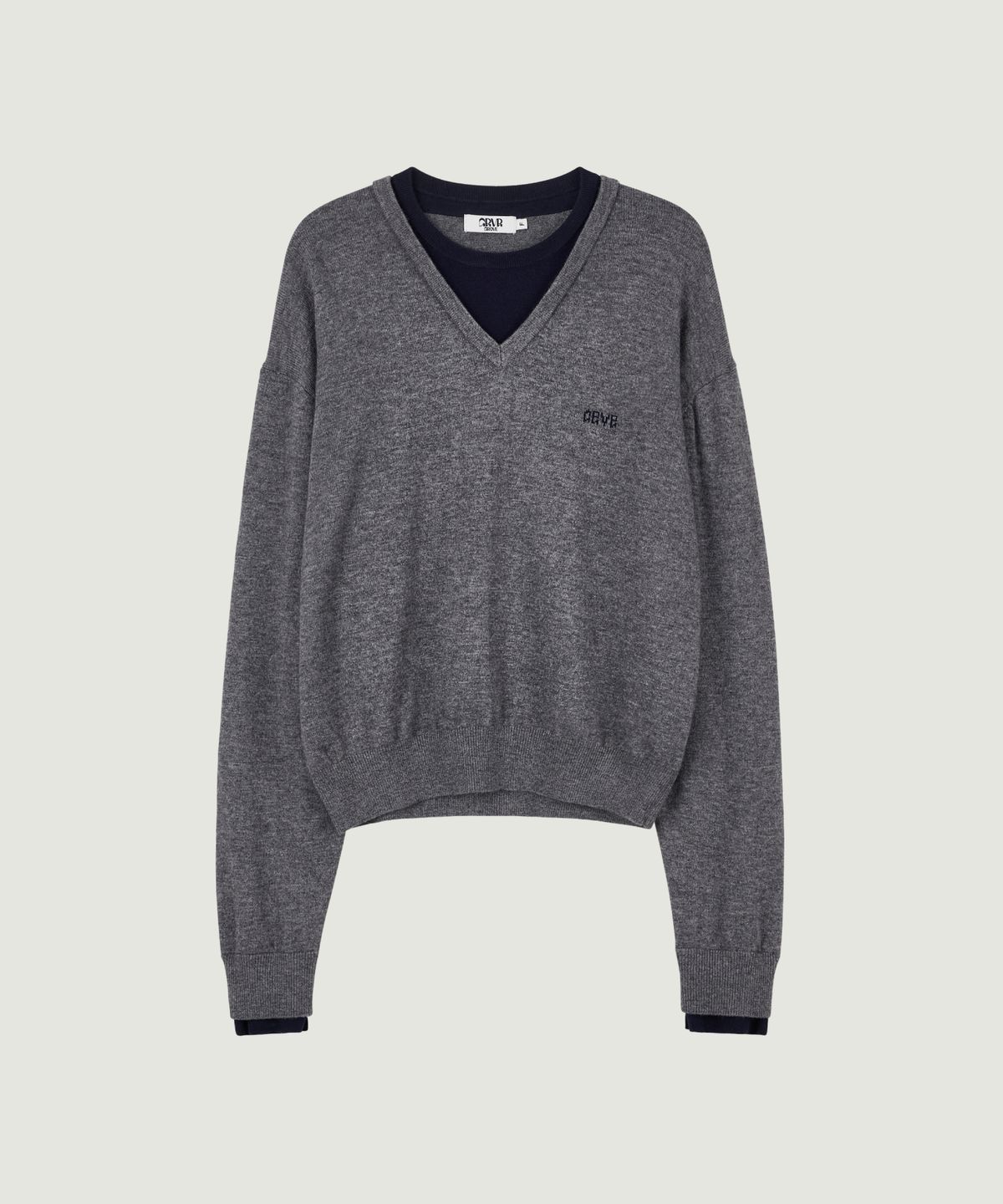 그로브(GROVE) DEVORA LAYERED KNIT (MELANGE GRAY)