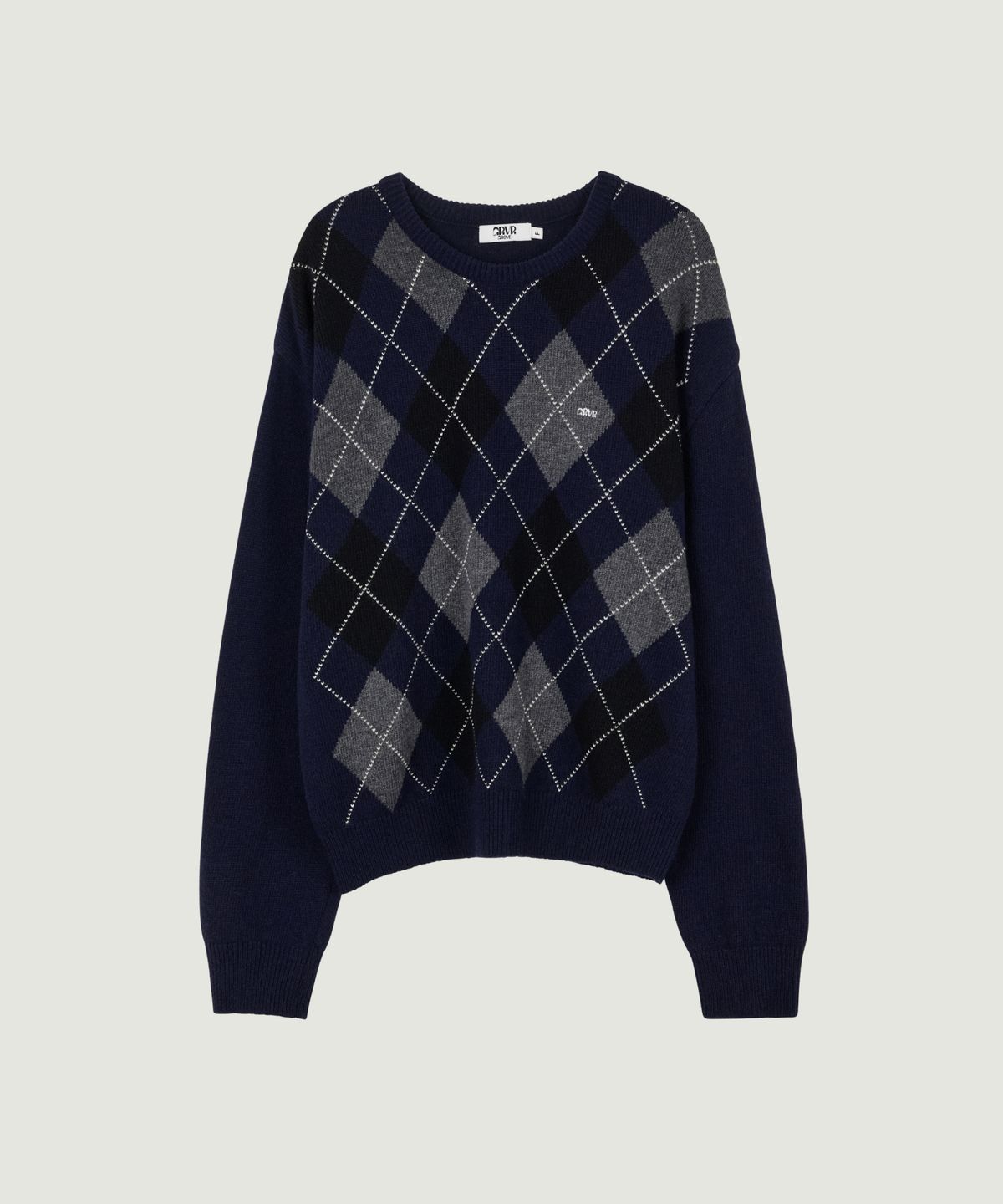 그로브(GROVE) ADELA ARGYLE KNIT (NAVY)
