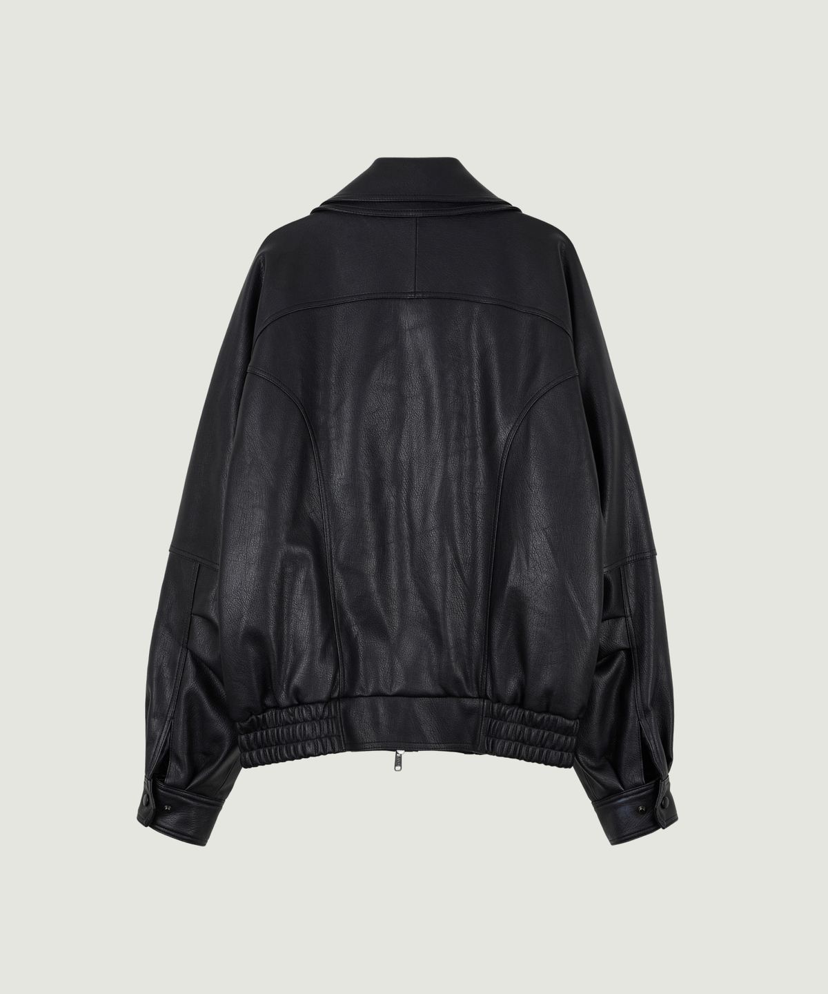 그로브(GROVE) ELSA LEATHER JUMPER (BLACK)