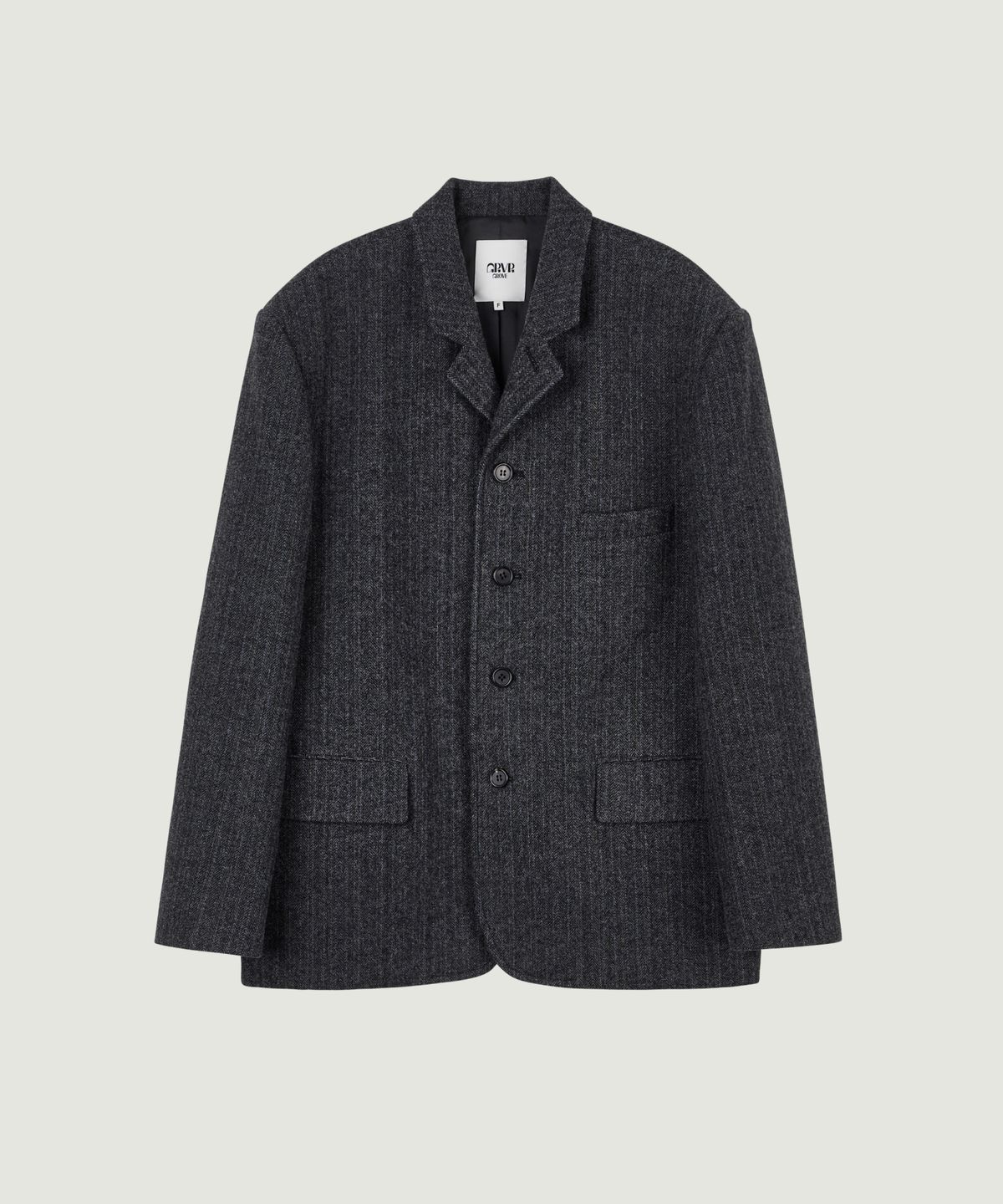 그로브(GROVE) MABEL HERRINGBONE JACKET (CHARCOAL)