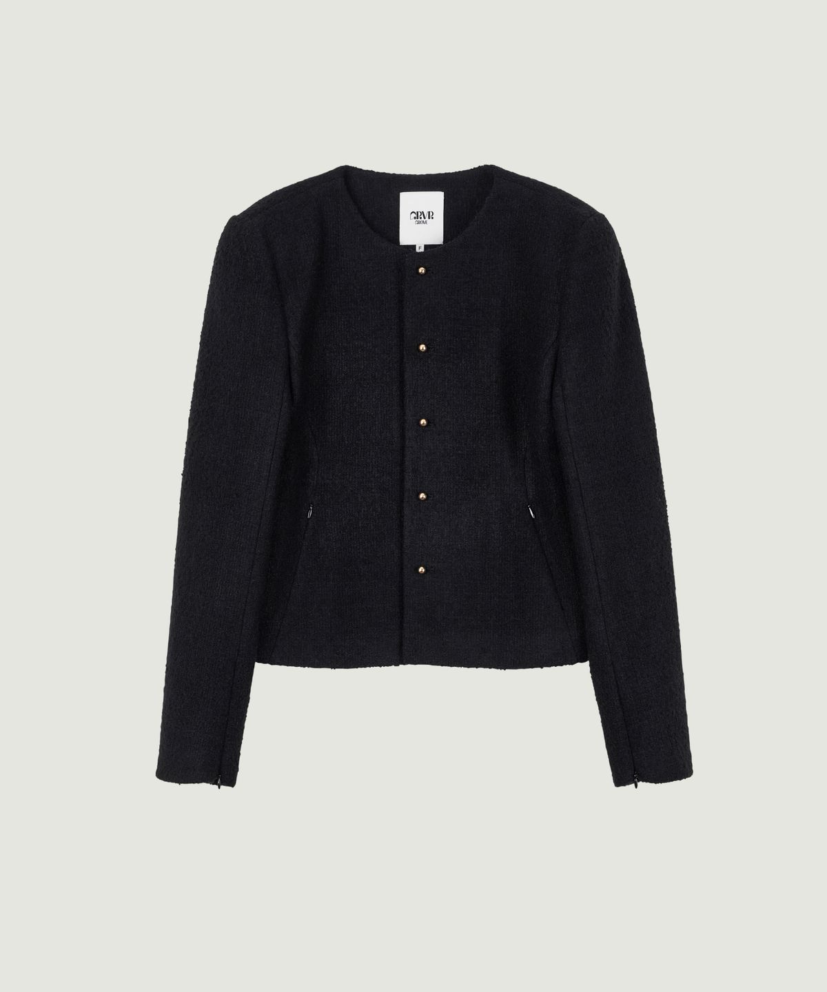 그로브(GROVE) COLLINS TWEED JACKET (BLACK)