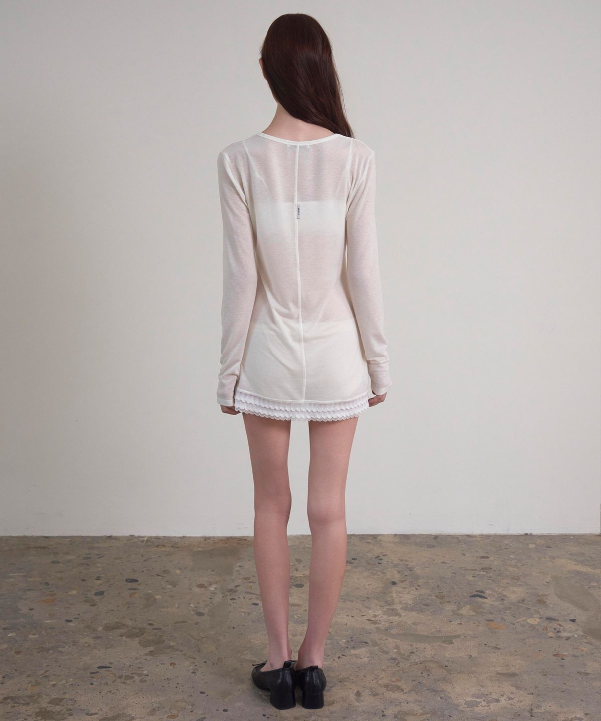 신앤리(SSIN AND LEE) Melt Lace Mini Dress White