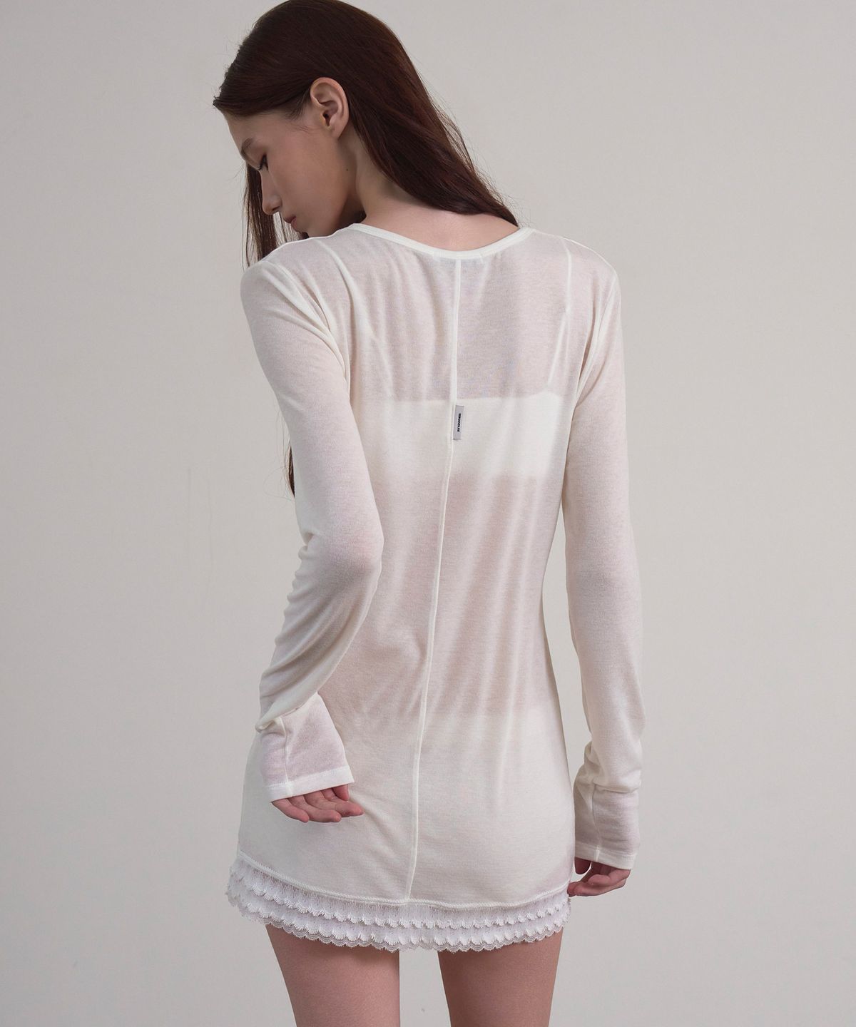 신앤리(SSIN AND LEE) Melt Lace Mini Dress White
