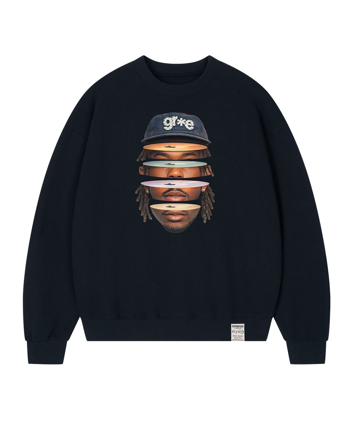 그레이버 오디너리(GRAVER ORDINARY) [ODNR UNISEX]Face Grae 맨투맨_Gray