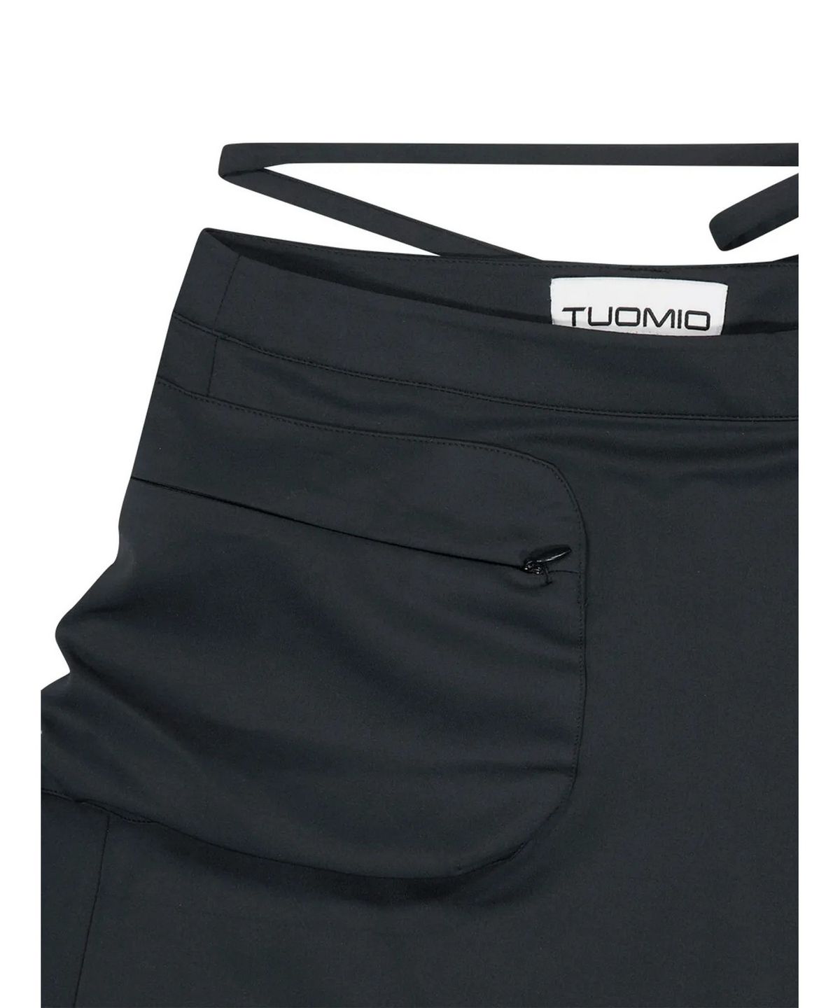 뚜오미오(TUOMIO) STRAPPY SKIRT PANTS [BLACK] WARM VER
