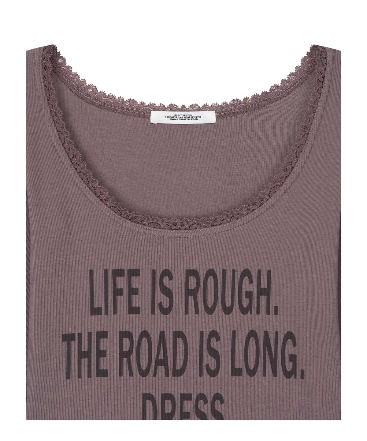 로타입(ROUGHTYPE) Scallop Lace Off-shoulder Long Sleeve - Ash purple