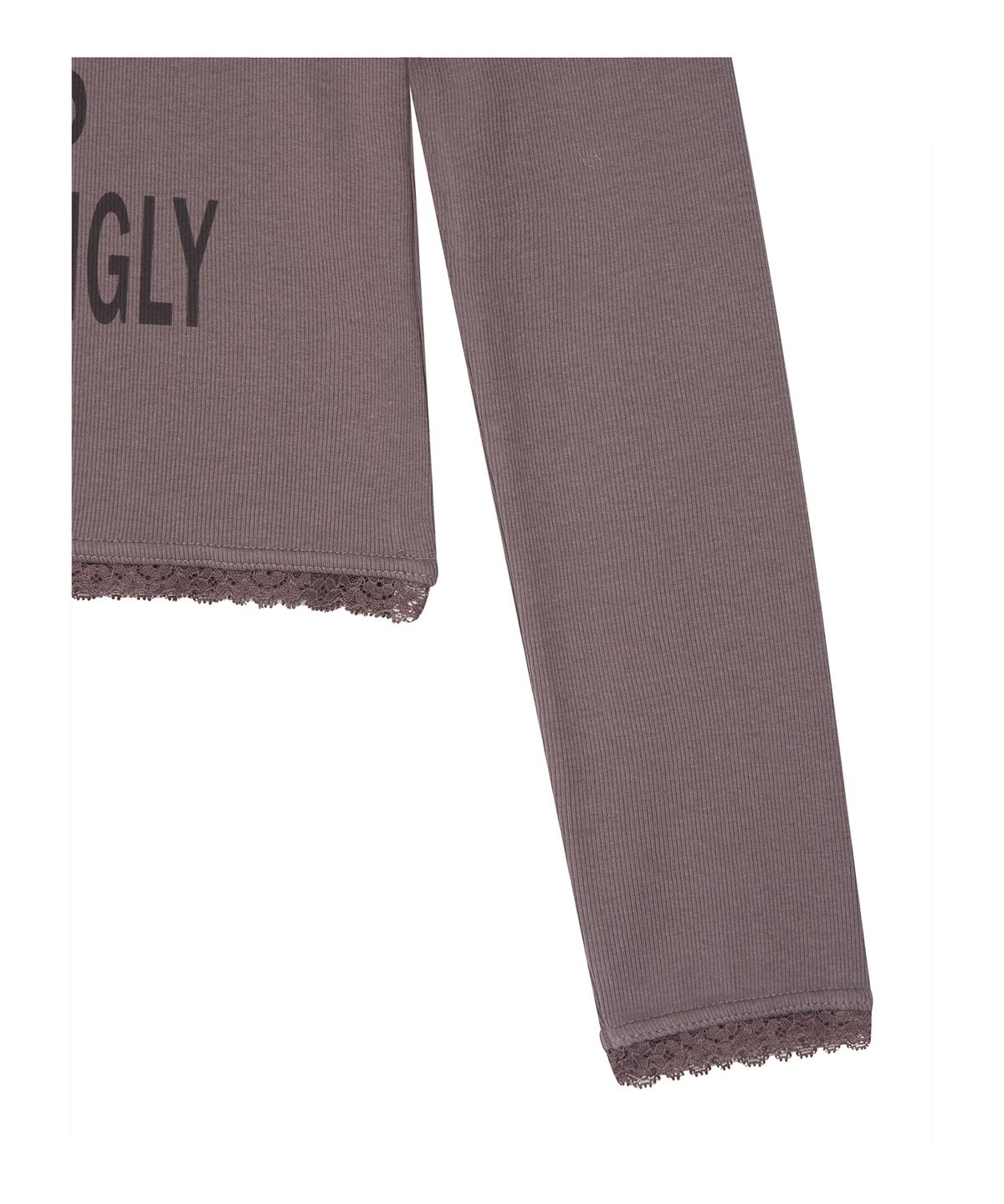 로타입(ROUGHTYPE) Scallop Lace Off-shoulder Long Sleeve - Ash purple