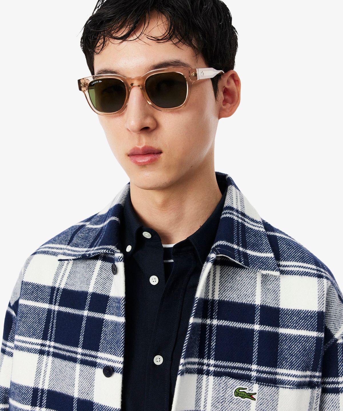 라코스테(LACOSTE) 남성 플란넬 체크 셔켓 CH3778-56N M5C