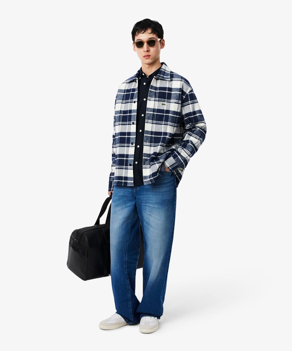 라코스테(LACOSTE) 남성 플란넬 체크 셔켓 CH3778-56N M5C