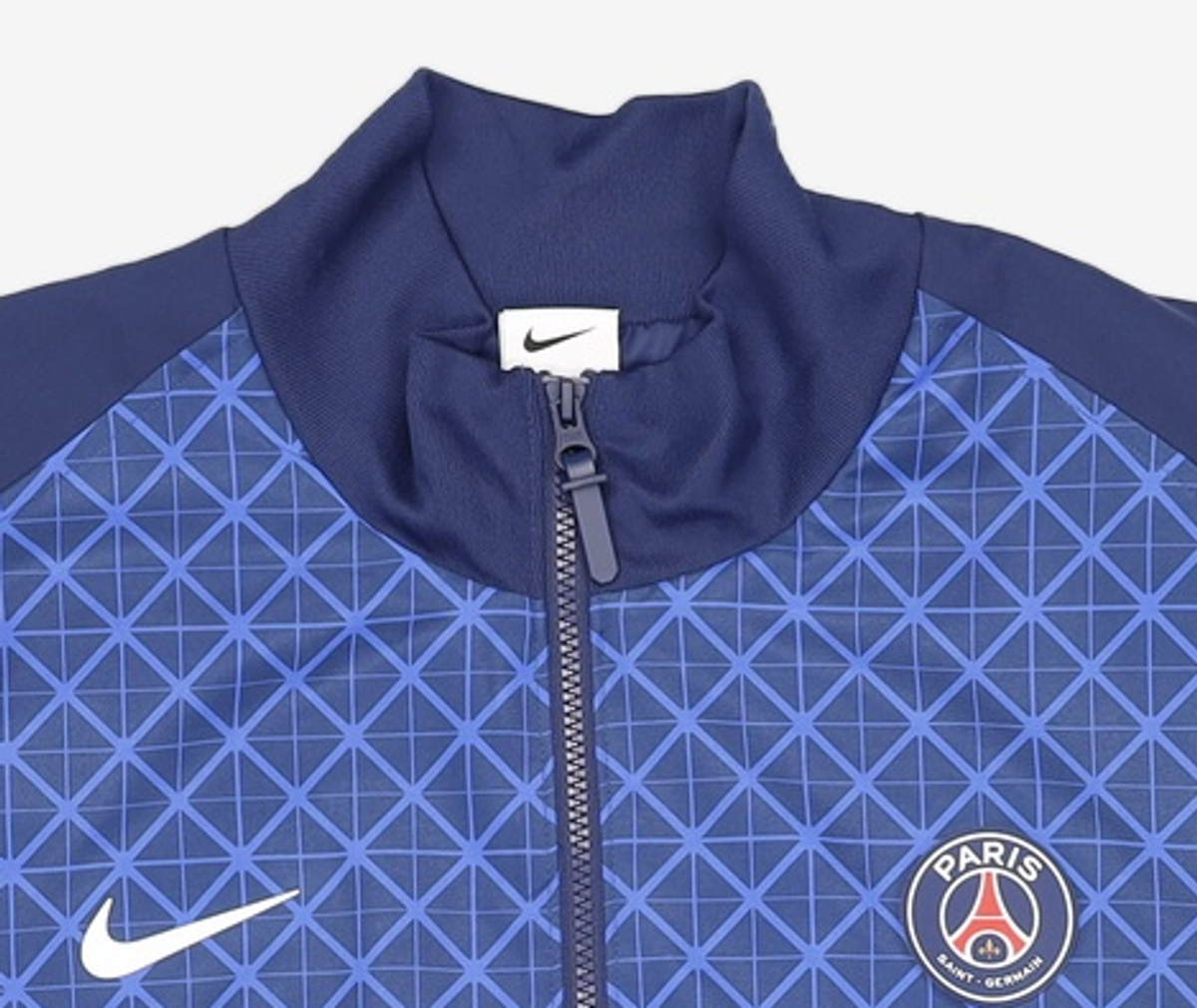 나이키(NIKE) 파리 생제르맹 스트라이크 홈 나이키 드라이 핏 축구 앤썸 재킷 M - 미드나이트 네이비:하이퍼 로얄:화이트 / HJ6399-410 L