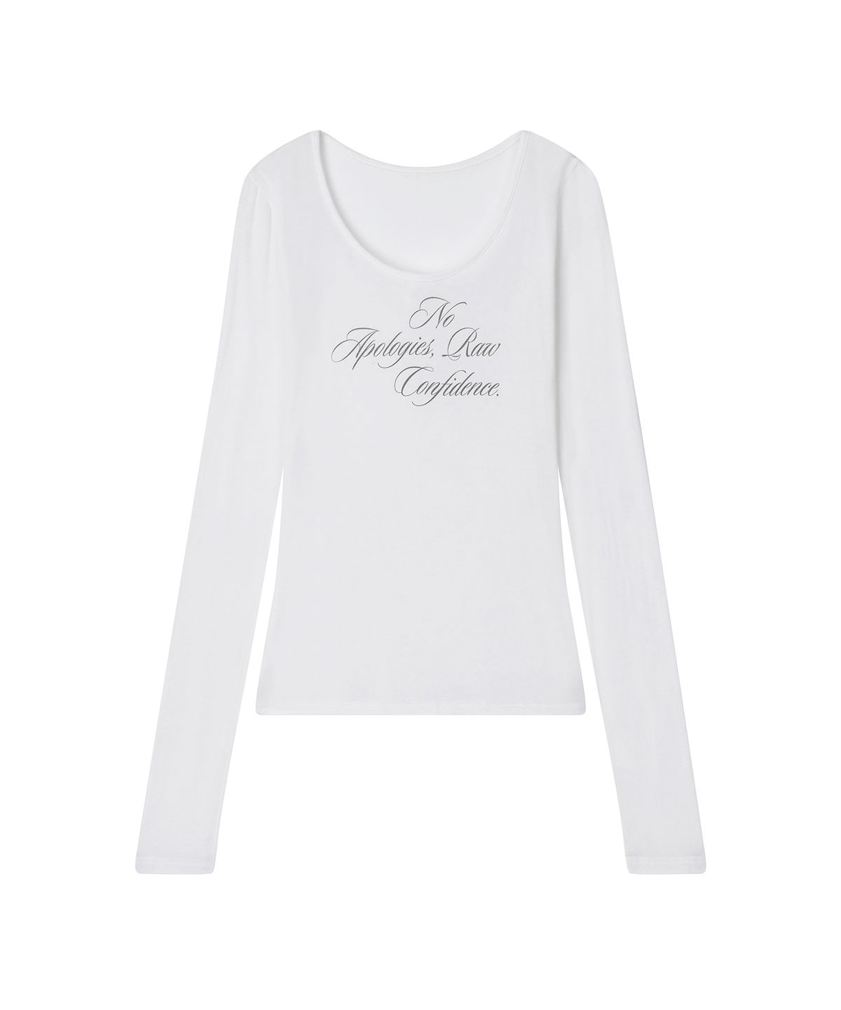 로타입(ROUGHTYPE) Loose Fit Deep V-neck Long Sleeve - White
